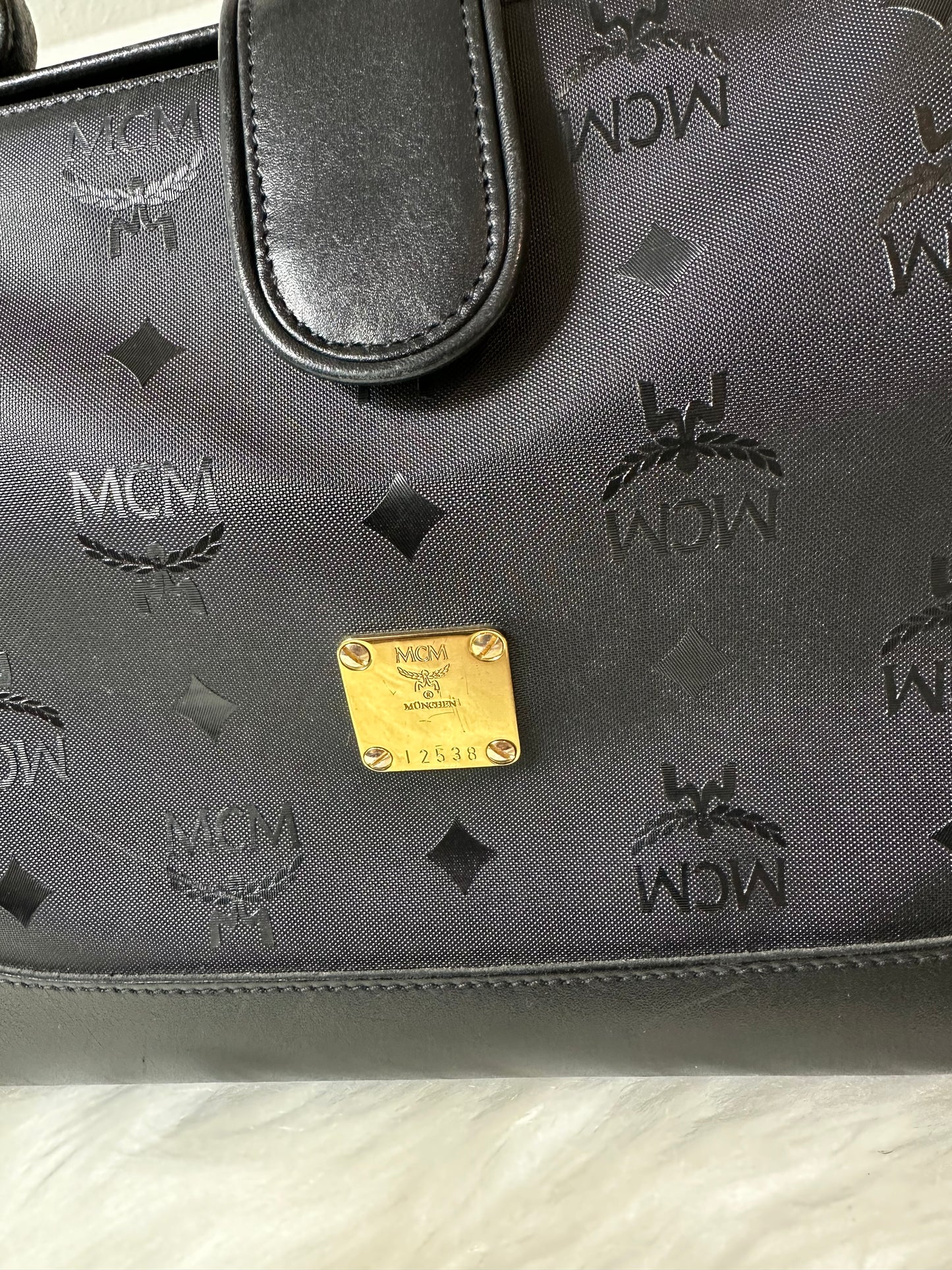 Pre-owned Authentic MCM Black Handbag