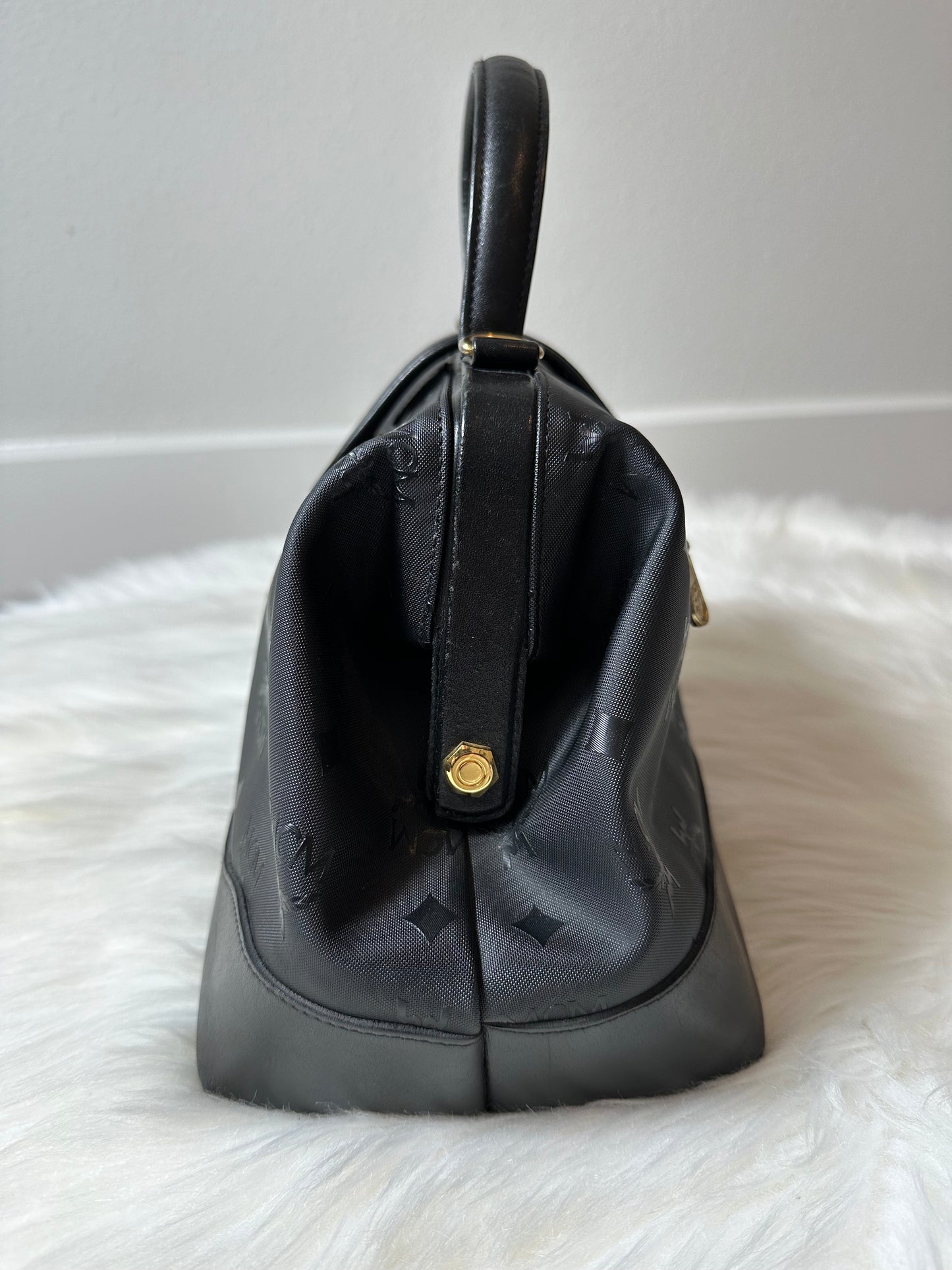 Pre-owned Authentic MCM Black Handbag