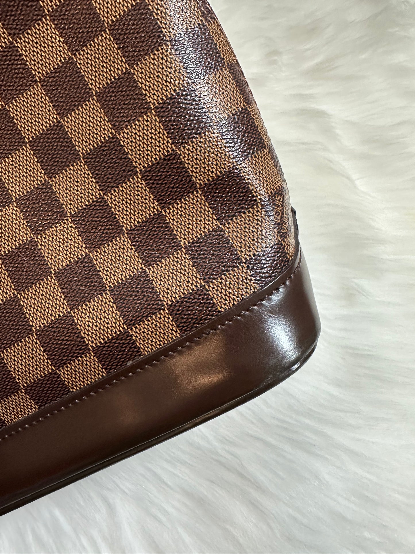 Pre-owned Authentic Louis Vuitton Alma PM Damier Ebene Handbag