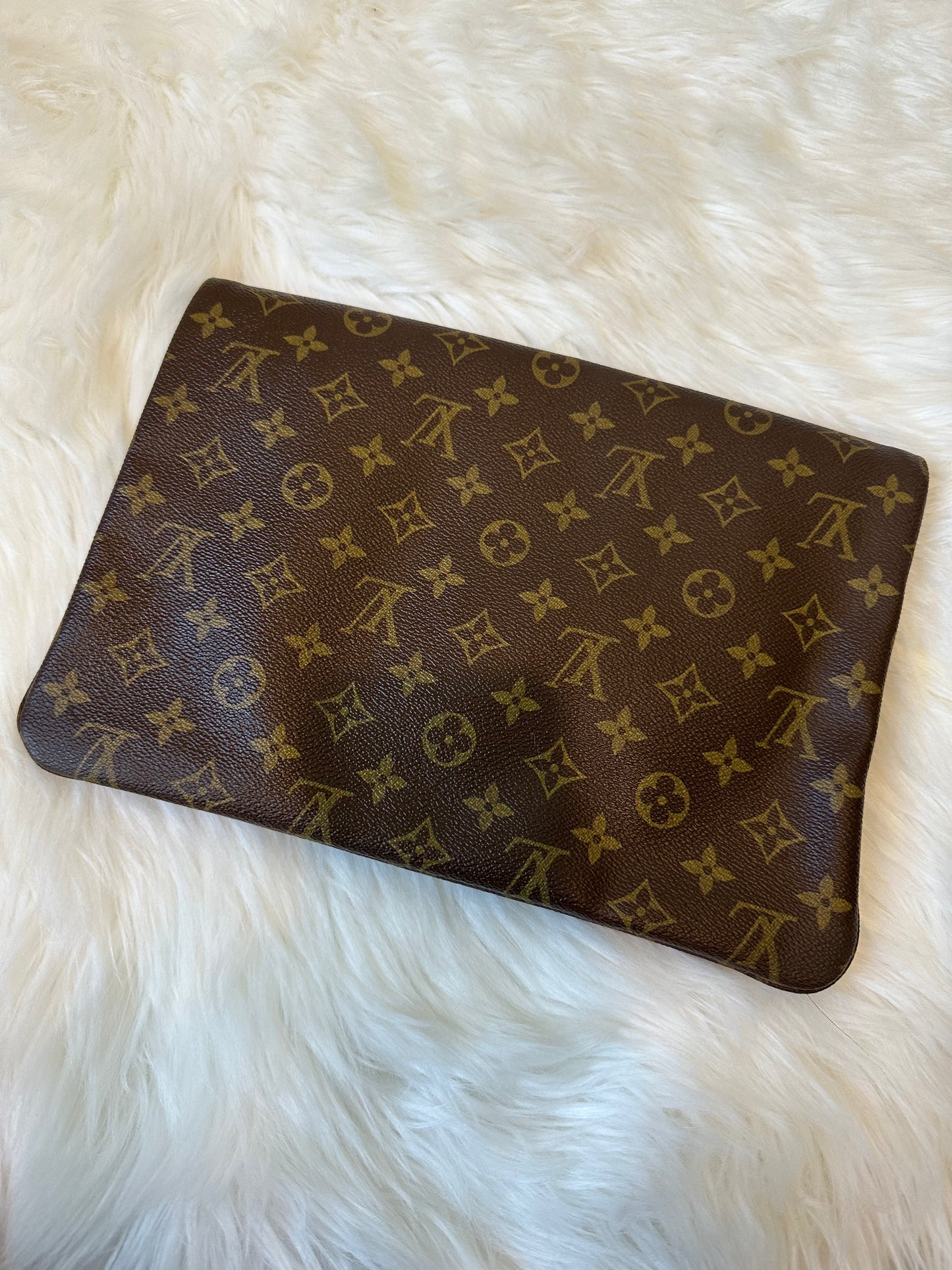 Pre-owned Authentic Louis Vuitton Pochette Pliante Clutch Monogram Handbag