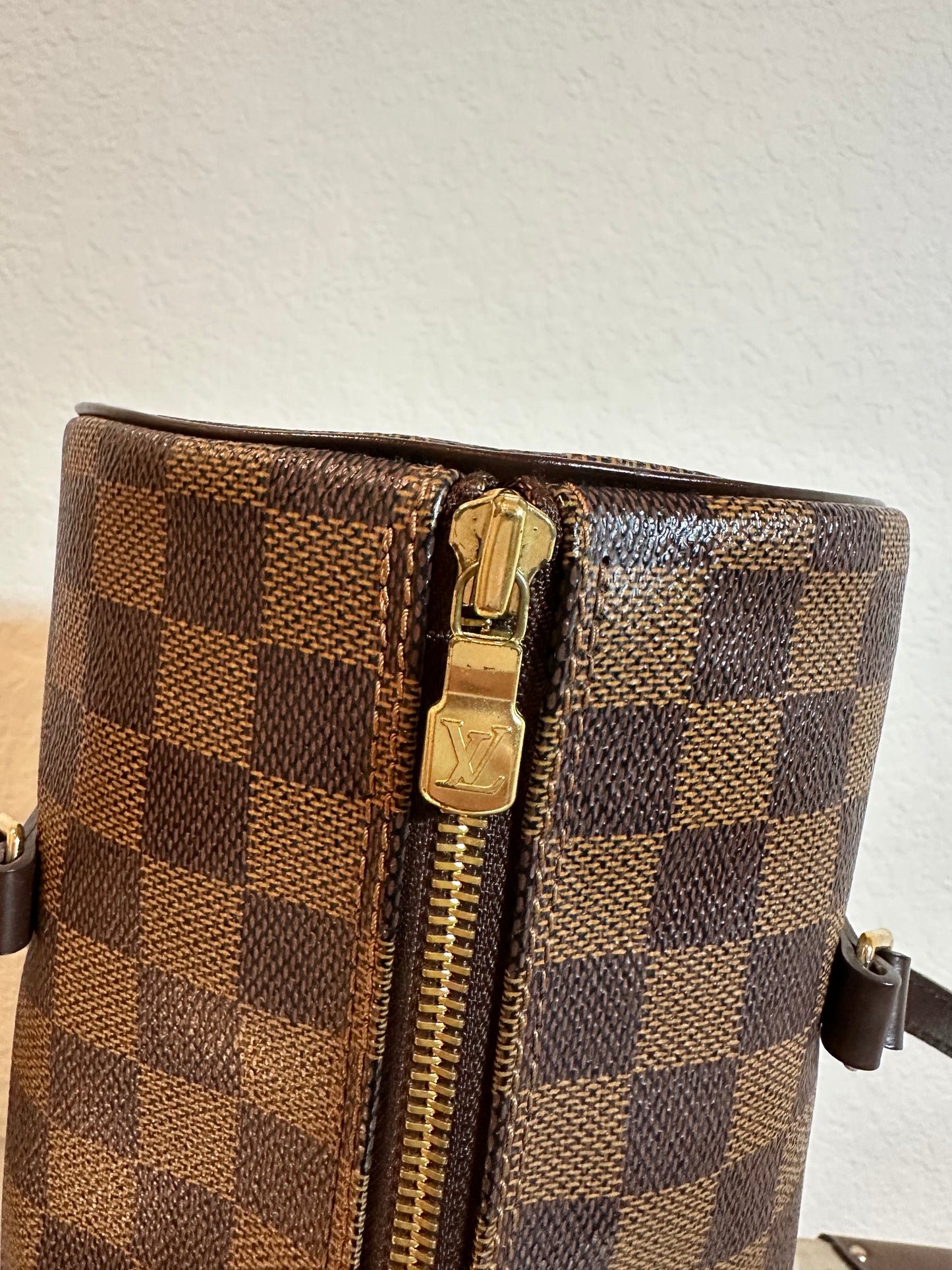Pre-owned Authentic Louis Vuitton Papillon 30 Damier Ebene Handbag