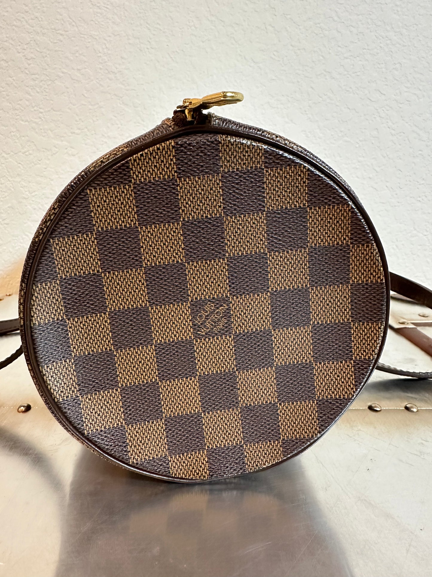 Pre-owned Authentic Louis Vuitton Papillon 30 Damier Ebene Handbag