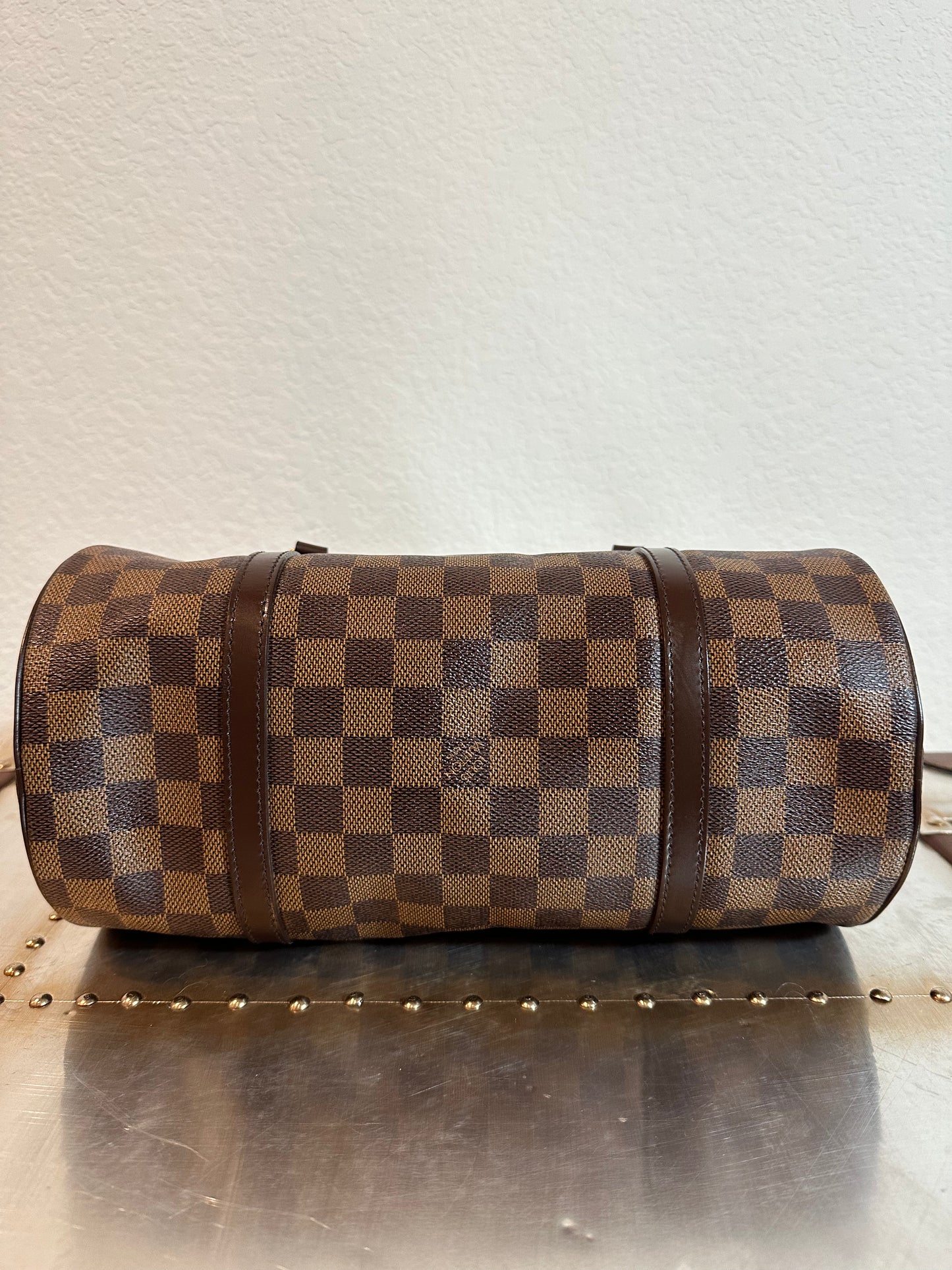 Pre-owned Authentic Louis Vuitton Papillon 30 Damier Ebene Handbag