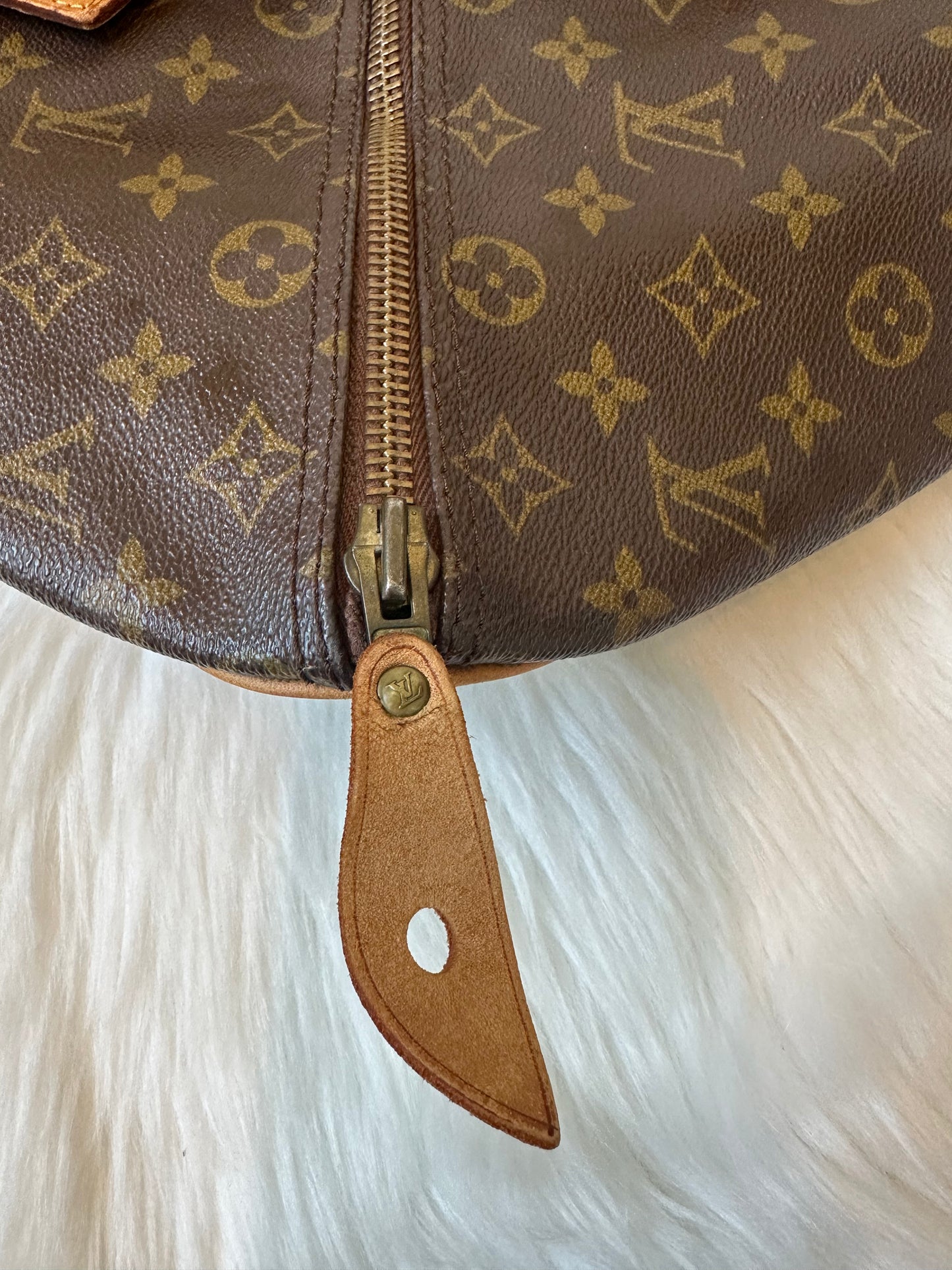 Pre-owned Authentic Vintage Louis Vuitton Keepall 45 Circa 1983 Monogram Travel Handbag
