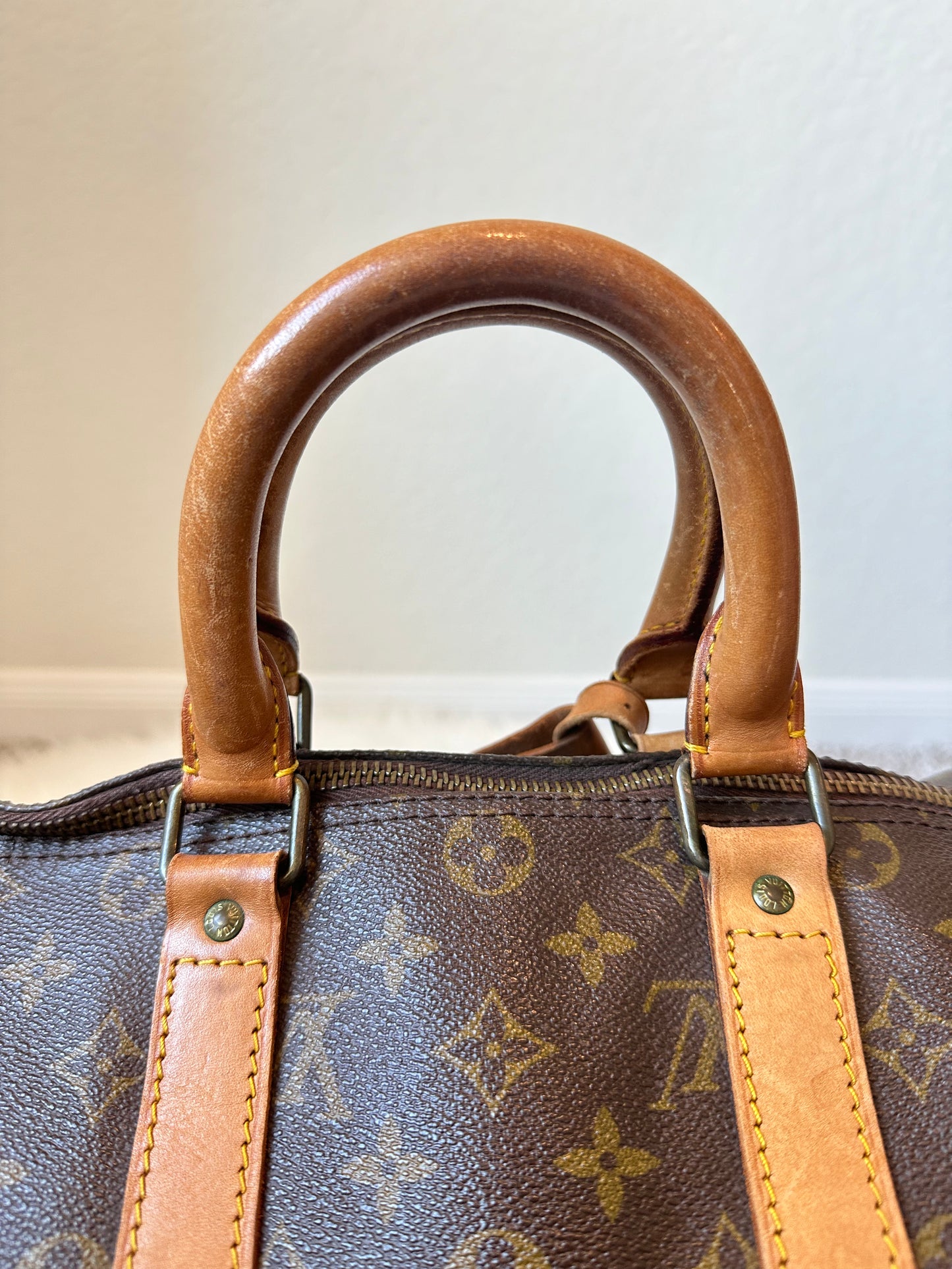 Pre-owned Authentic Vintage Louis Vuitton Keepall 45 Circa 1983 Monogram Travel Handbag