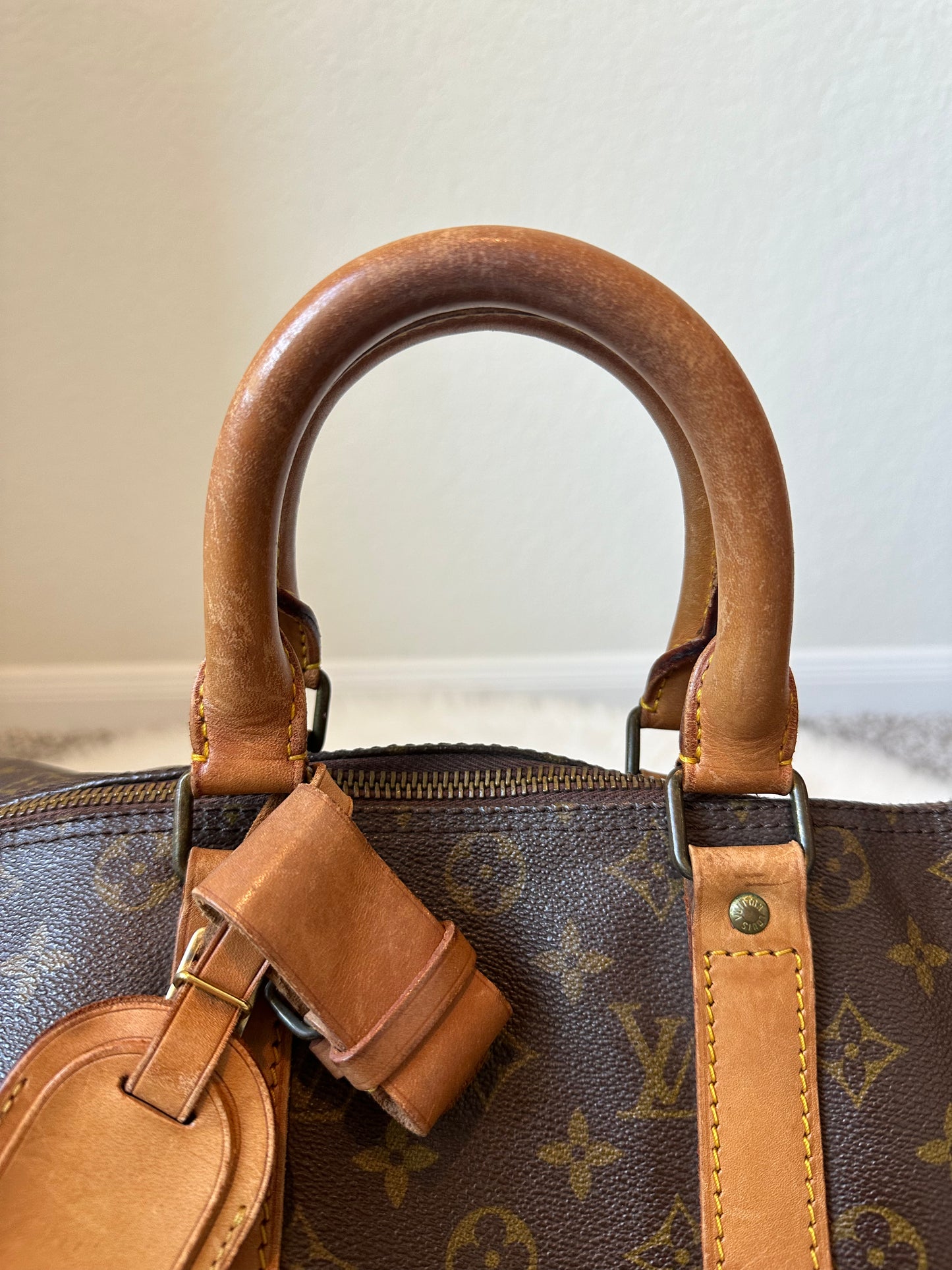 Pre-owned Authentic Vintage Louis Vuitton Keepall 45 Circa 1983 Monogram Travel Handbag