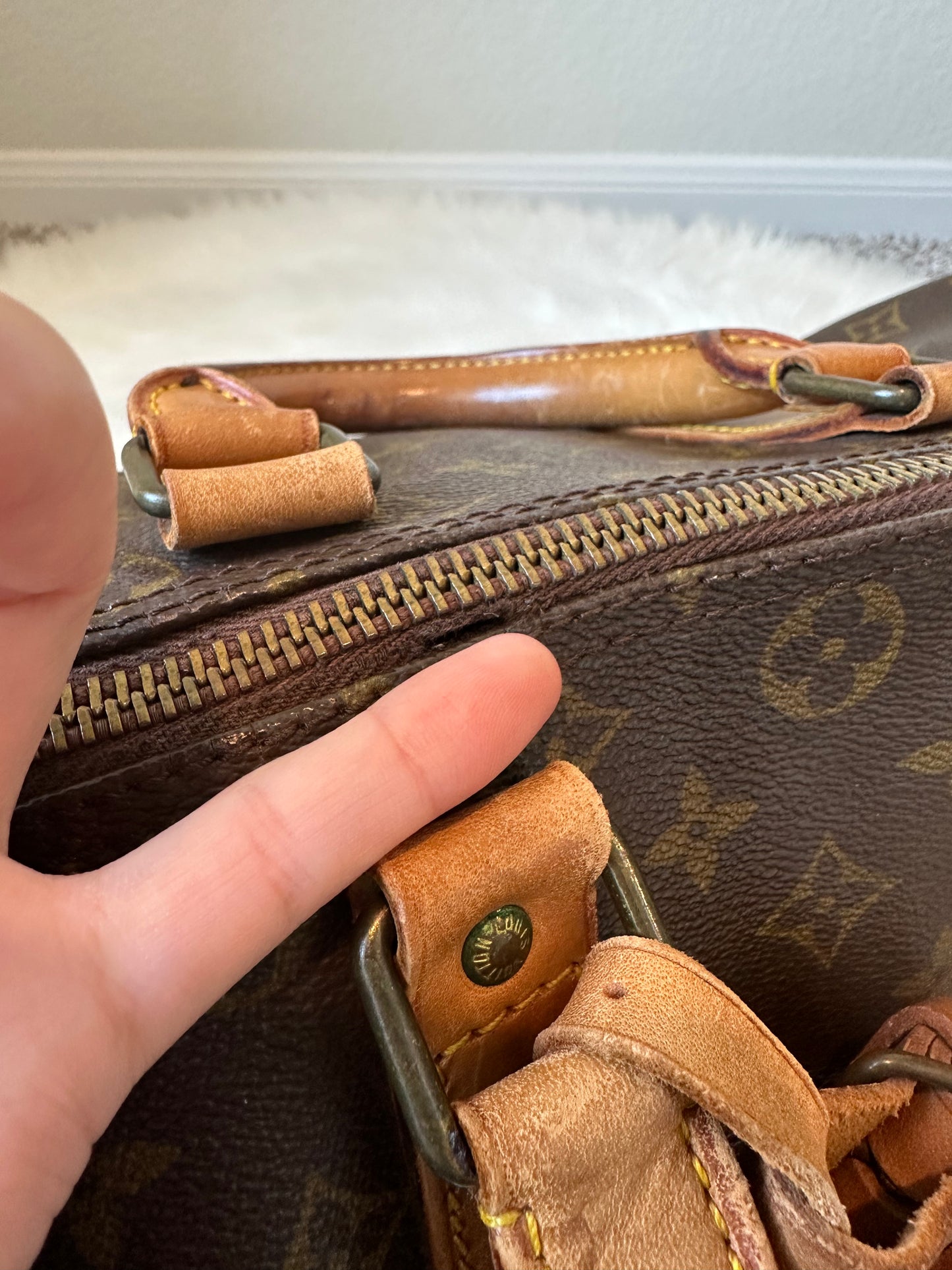 Pre-owned Authentic Vintage Louis Vuitton Keepall 45 Circa 1983 Monogram Travel Handbag