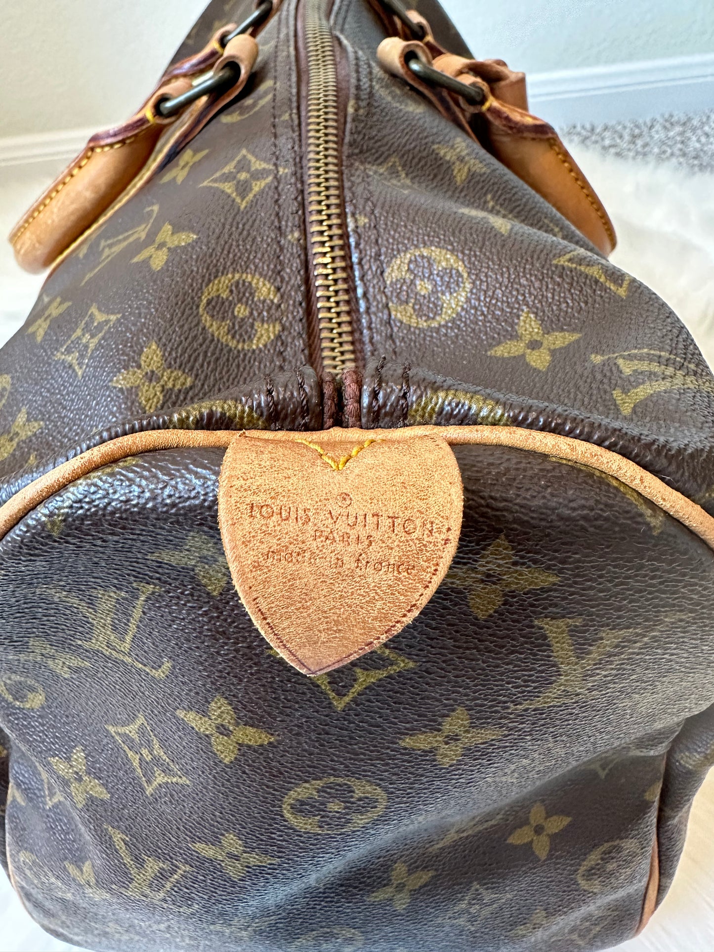 Pre-owned Authentic Vintage Louis Vuitton Keepall 45 Circa 1983 Monogram Travel Handbag