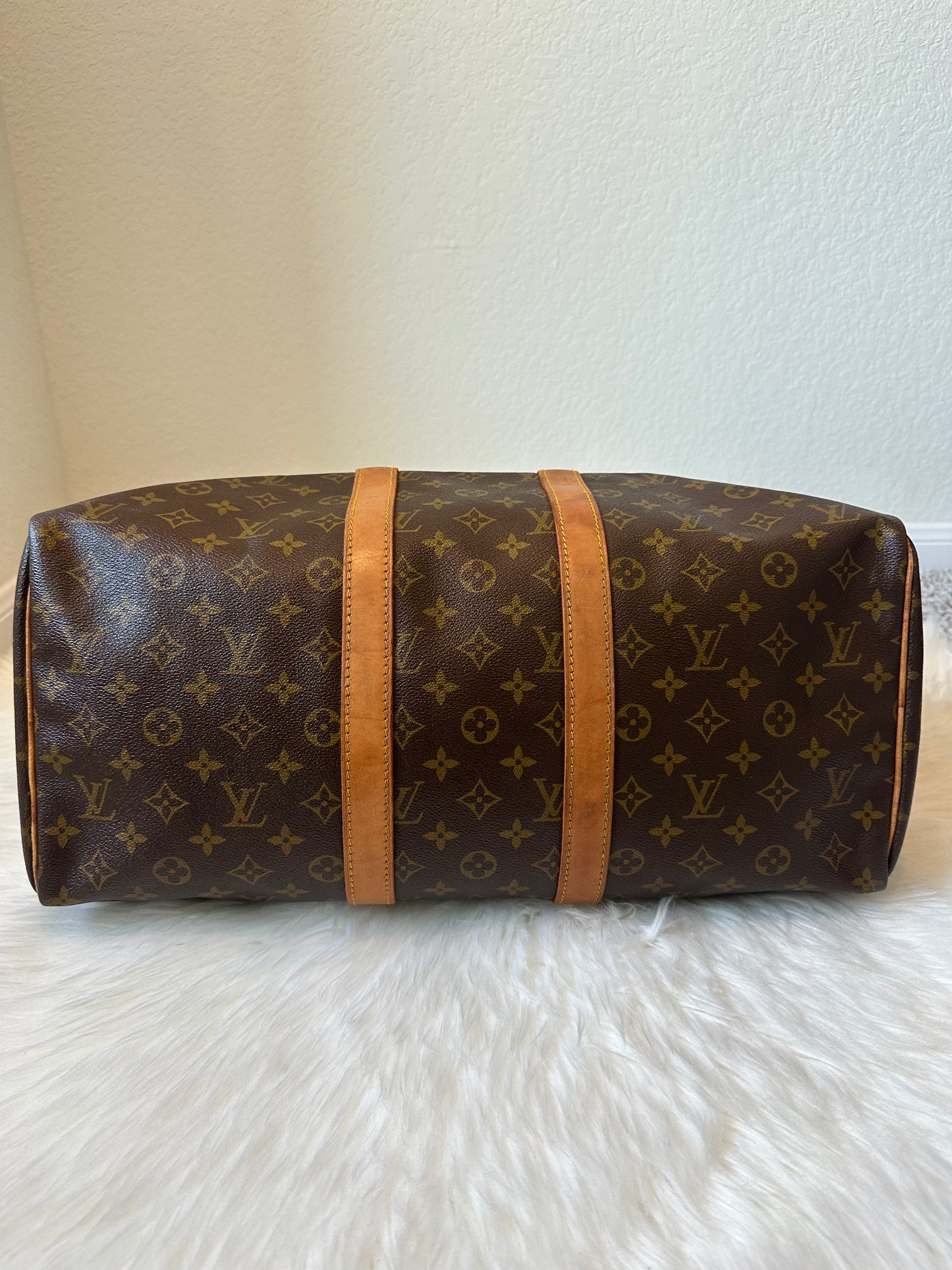Pre-owned Authentic Vintage Louis Vuitton Keepall 45 Circa 1983 Monogram Travel Handbag