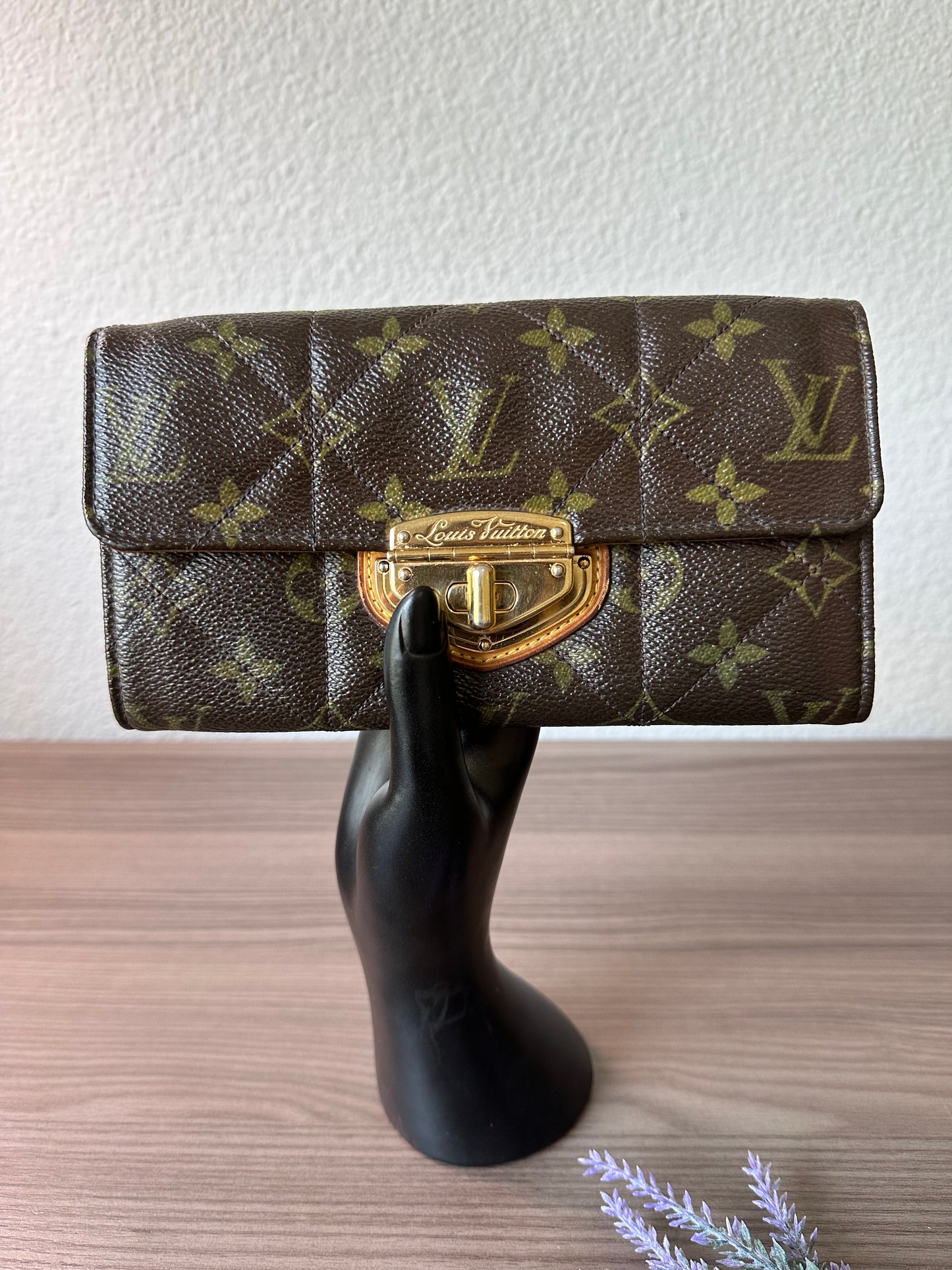 Pre-owned Louis Vuitton Portefeuille Sarah Etoile Monogram Long Wallet
