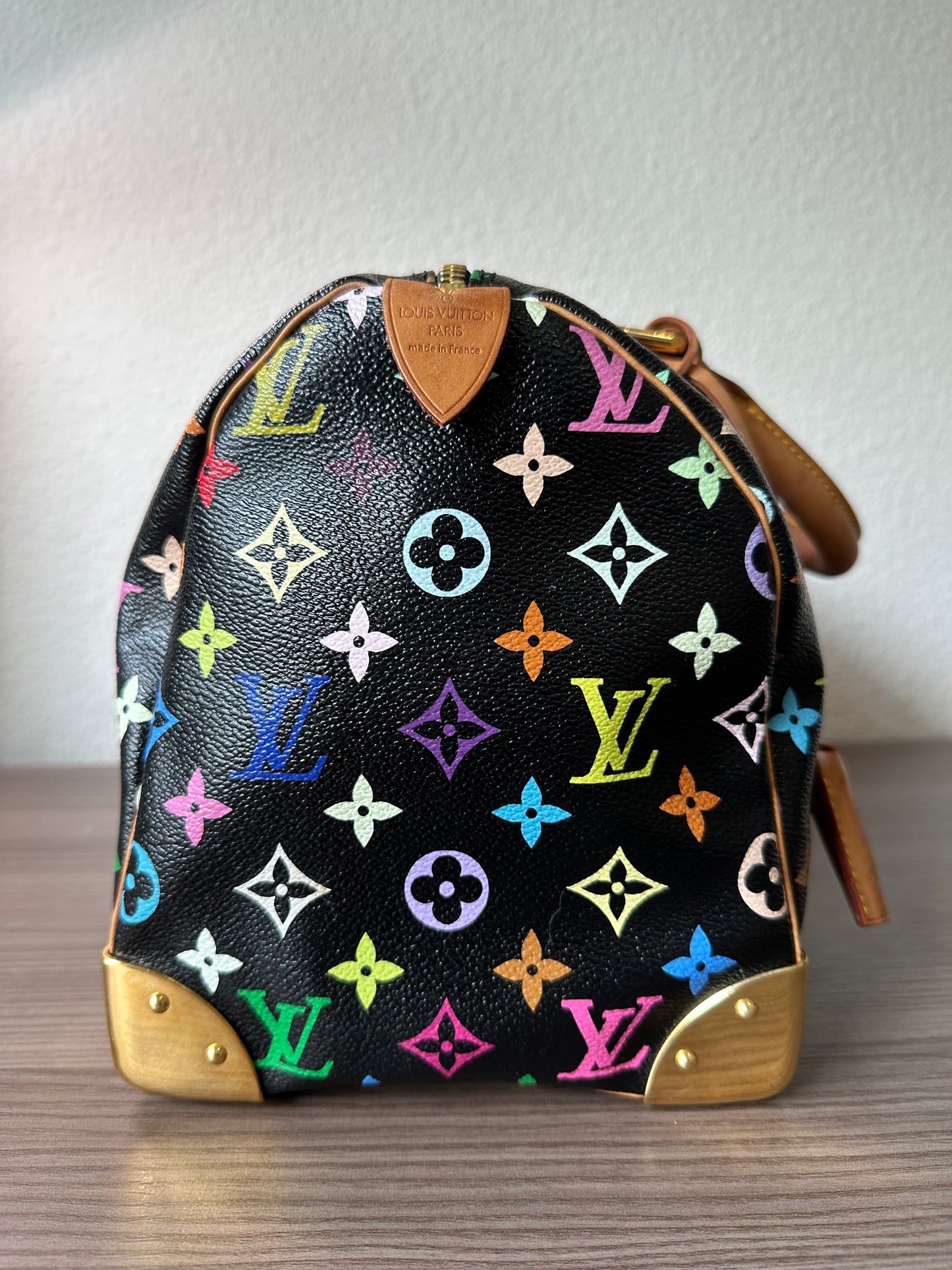 Pre-owned Authentic Louis Vuitton Speedy 30 Monogram Multicolor Black Handbag