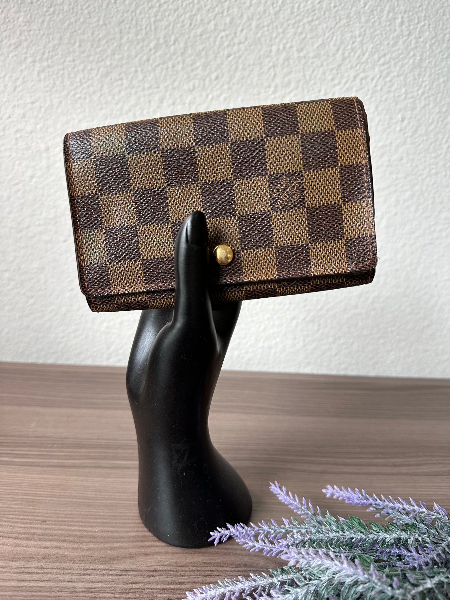 Pre-owned Authentic Louis Vuitton Porte Monnaie Billet Damier Ebene Wallet