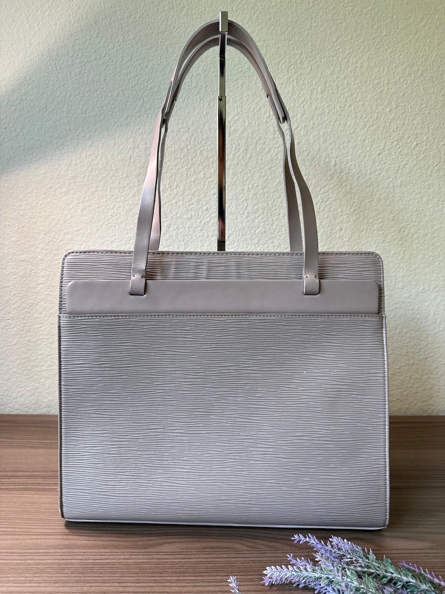 Pre-owned Authentic Louis Vuitton Croisette PM Grey Epi Shoulder Bag