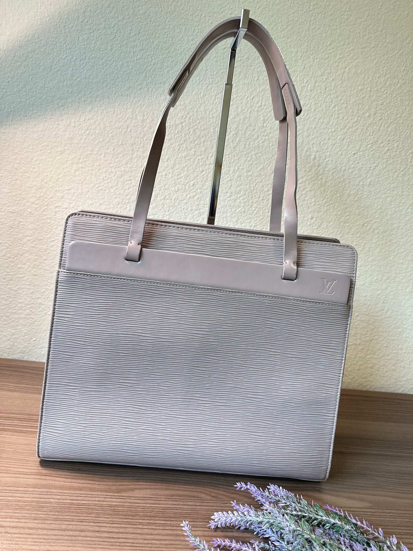 Pre-owned Authentic Louis Vuitton Croisette PM Grey Epi Shoulder Bag