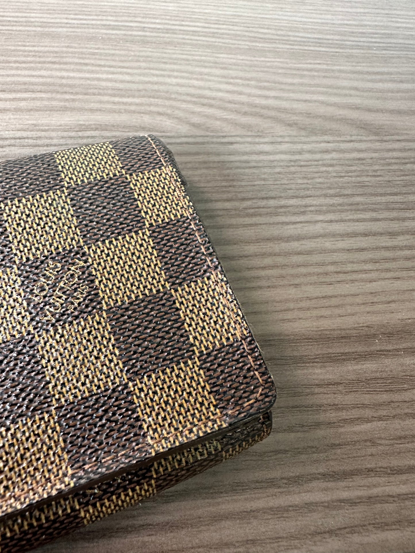 Pre-owned Authentic Louis Vuitton Porte Monnaie Billet Damier Ebene Wallet