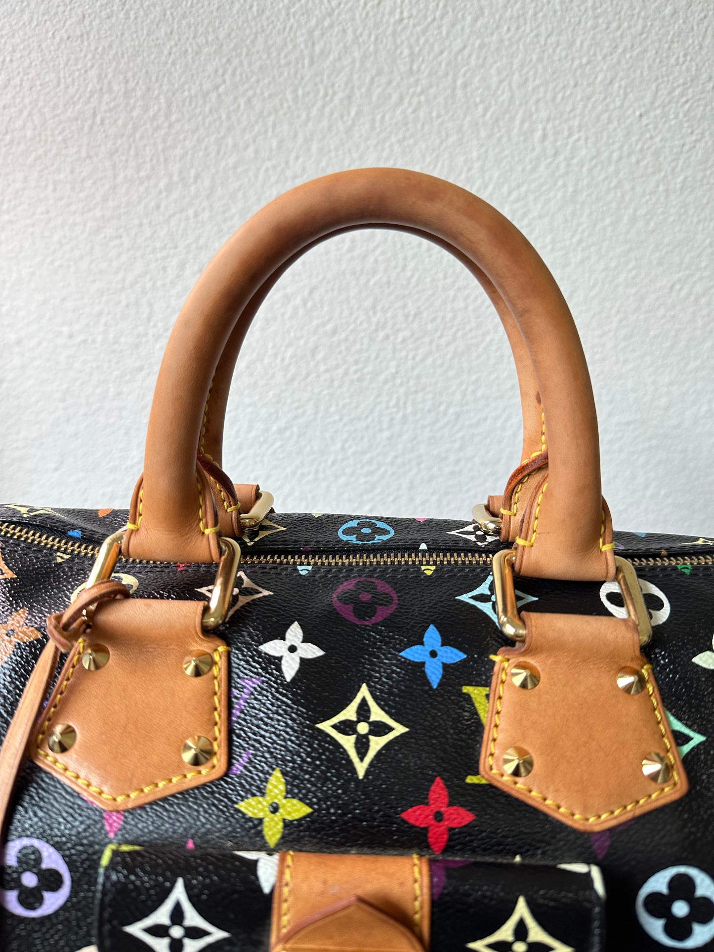 Pre-owned Authentic Louis Vuitton Speedy 30 Monogram Multicolor Black Handbag