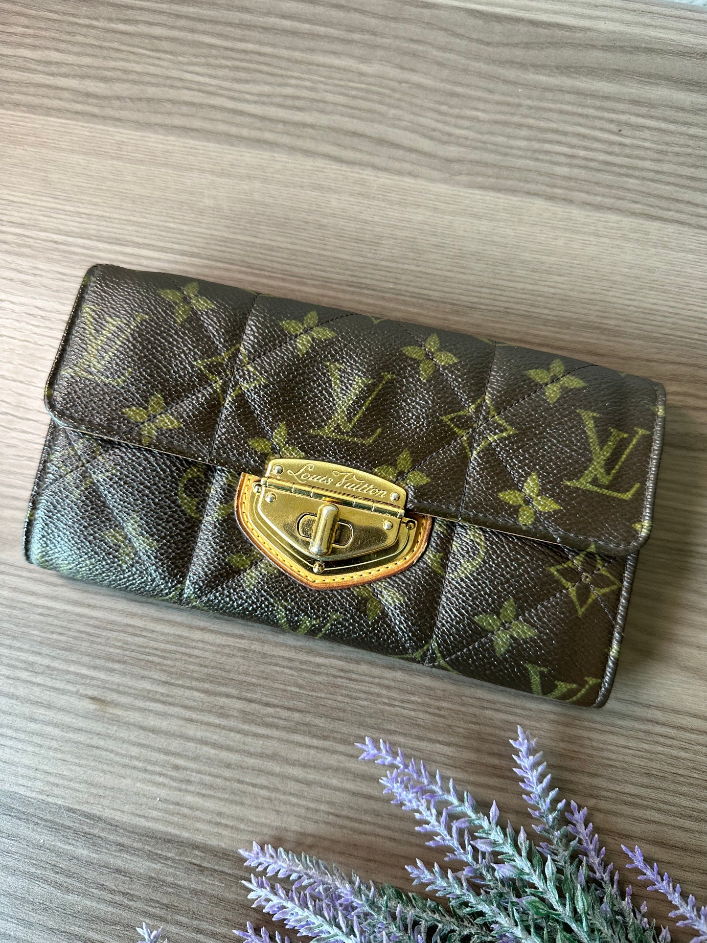 Pre-owned Louis Vuitton Portefeuille Sarah Etoile Monogram Long Wallet