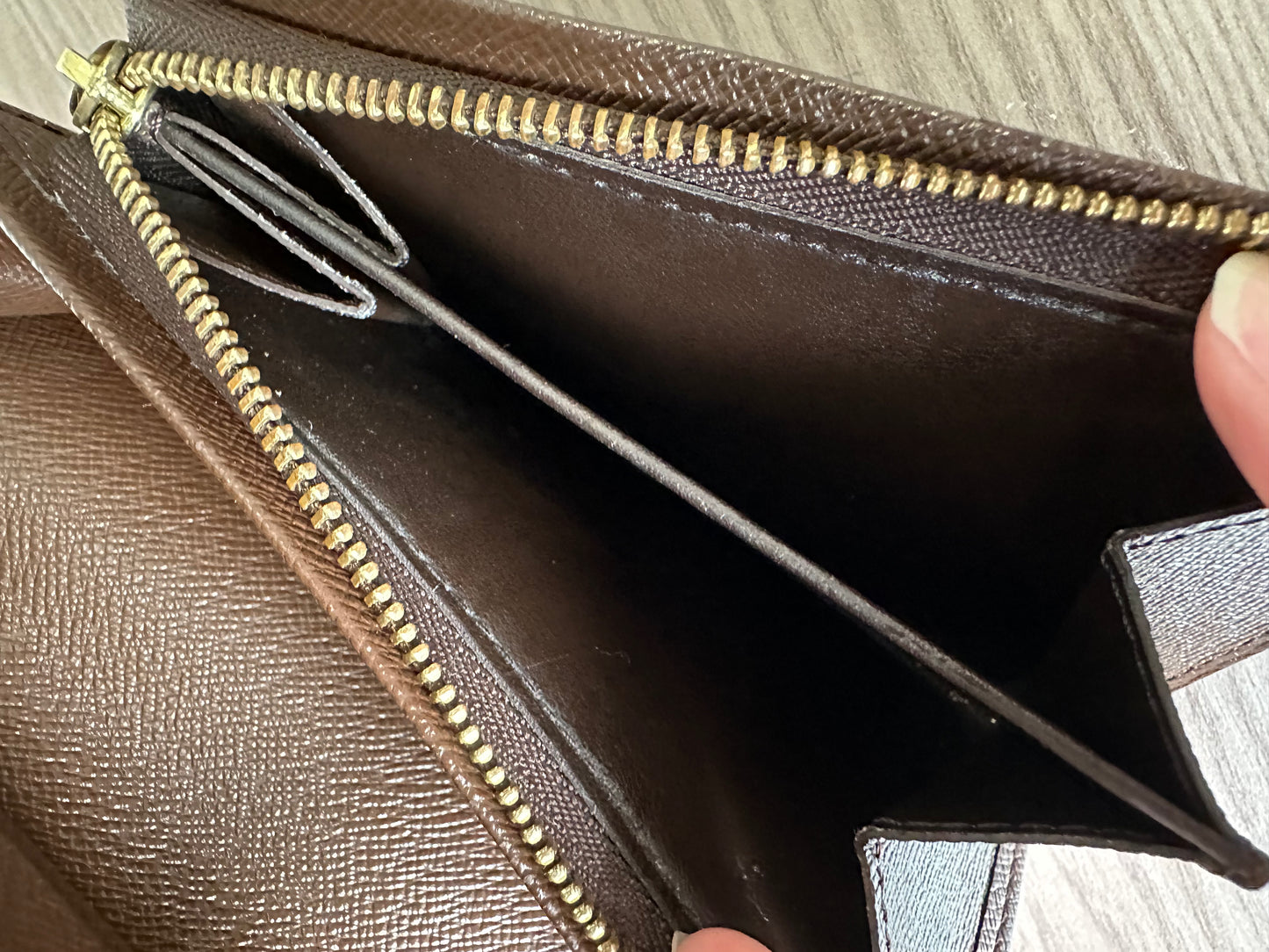Pre-owned Authentic Louis Vuitton Porte Monnaie Billet Damier Ebene Wallet