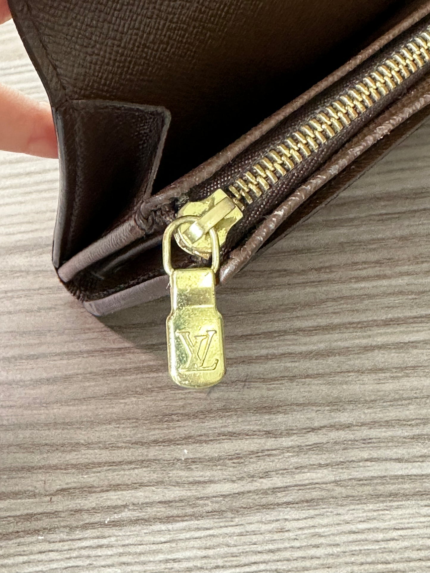 Pre-owned Authentic Louis Vuitton Porte Monnaie Billet Damier Ebene Wallet
