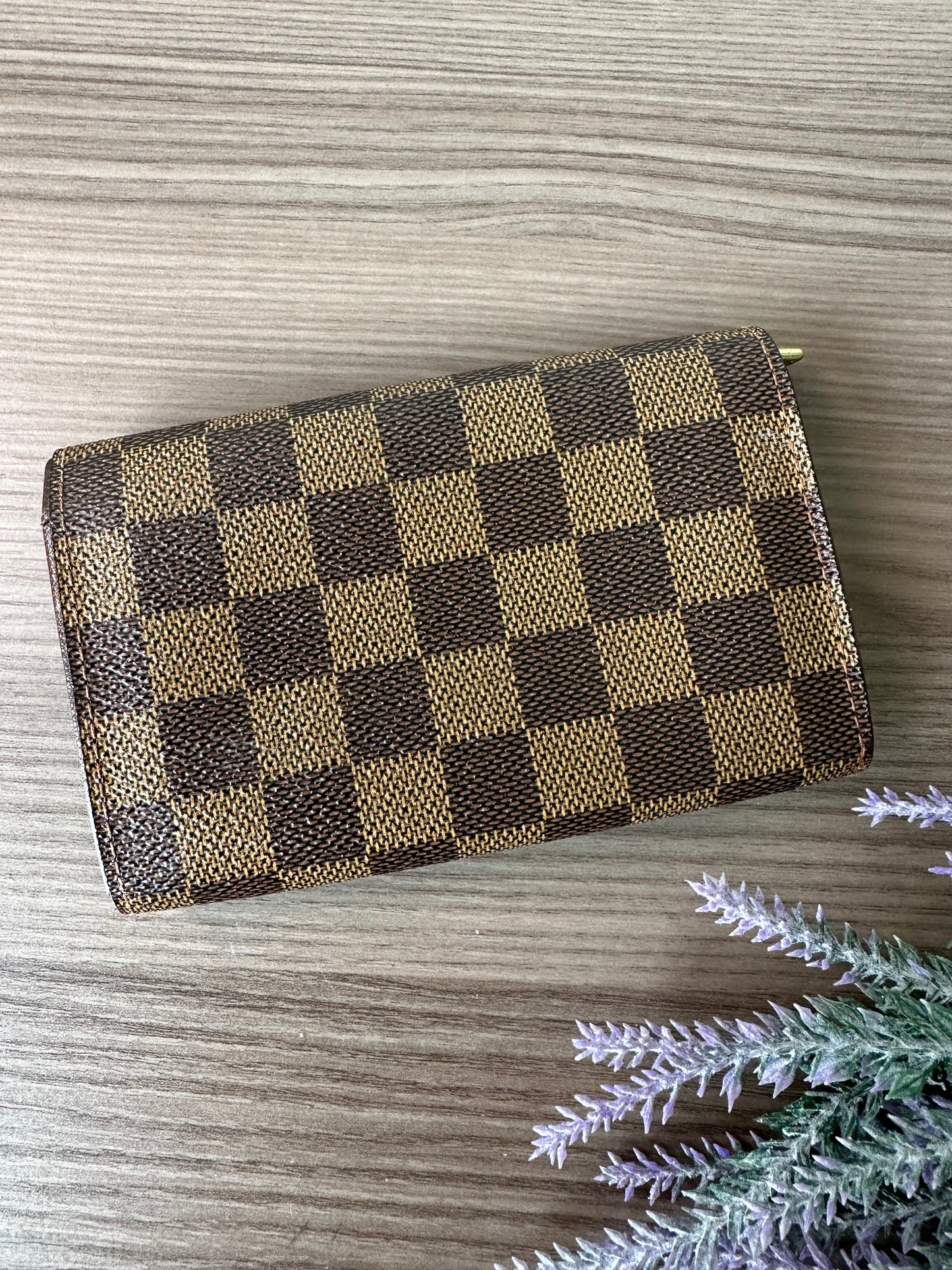 Pre-owned Authentic Louis Vuitton Porte Monnaie Billet Damier Ebene Wallet