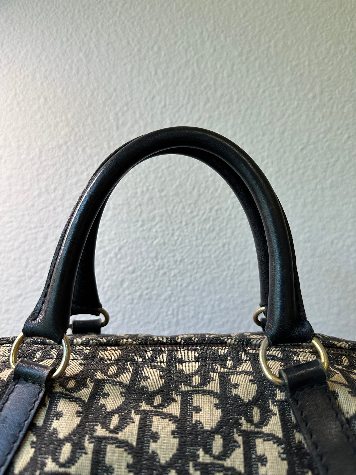Pre-owned Authentic Christian Dior Trotter Boston Monogram Duffle / Handbag