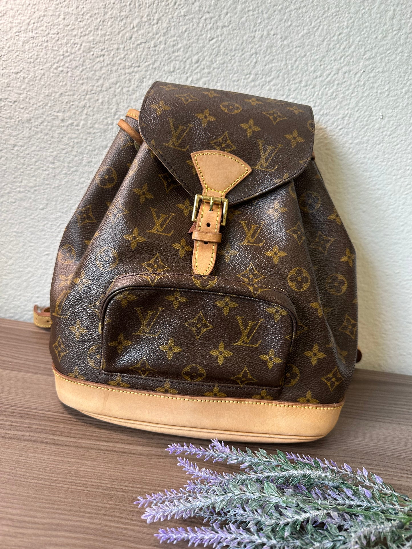 Pre-owned Authentic Louis Vuitton Montsouris MM Monogram Backpack Bag