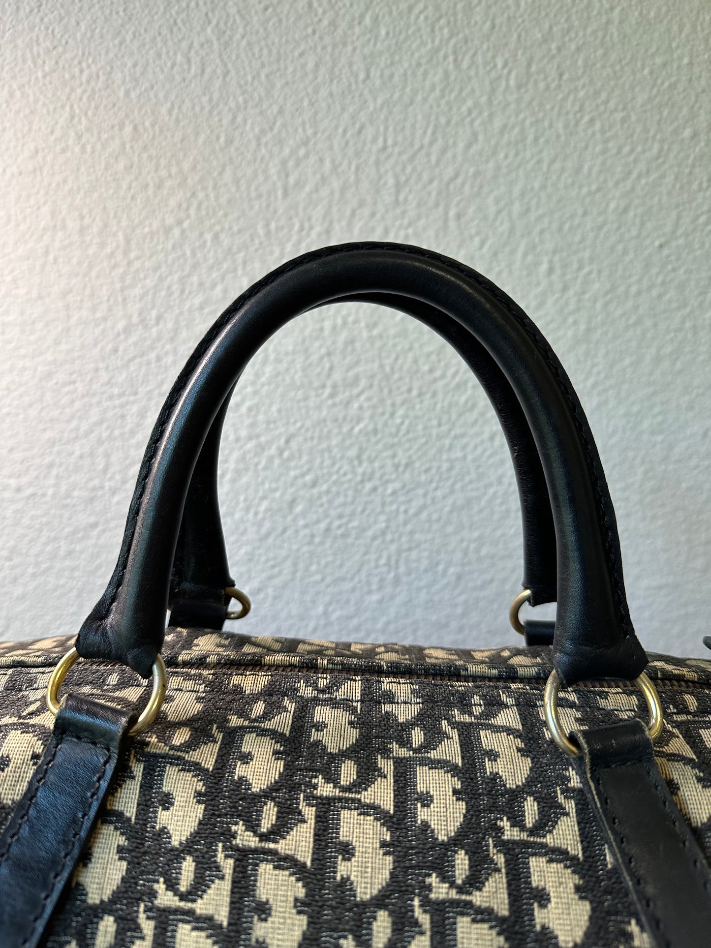 Pre-owned Authentic Christian Dior Trotter Boston Monogram Duffle / Handbag