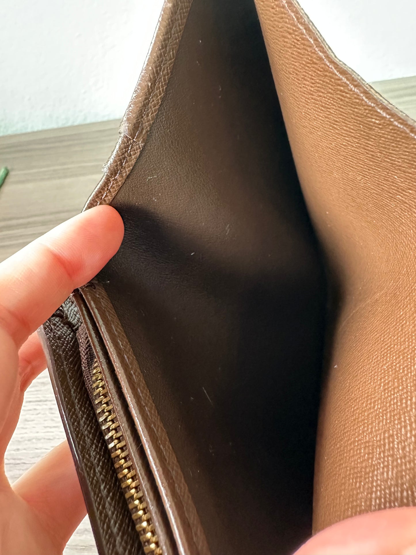 Pre-owned Authentic Louis Vuitton Porte Monnaie Billet Damier Ebene Wallet