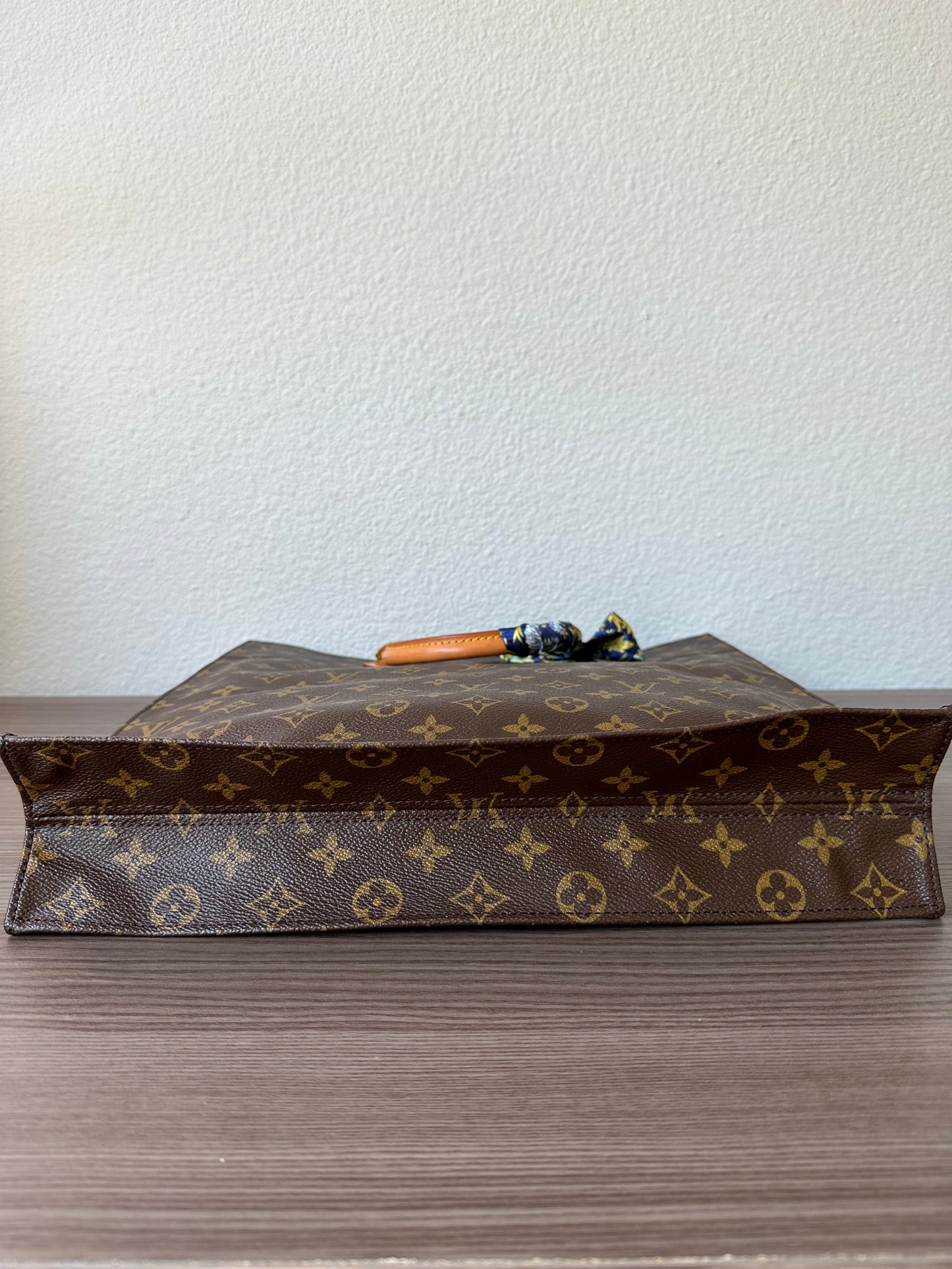 Pre-owned Authentic Louis Vuitton Sac Plat GM Monogram Handbag