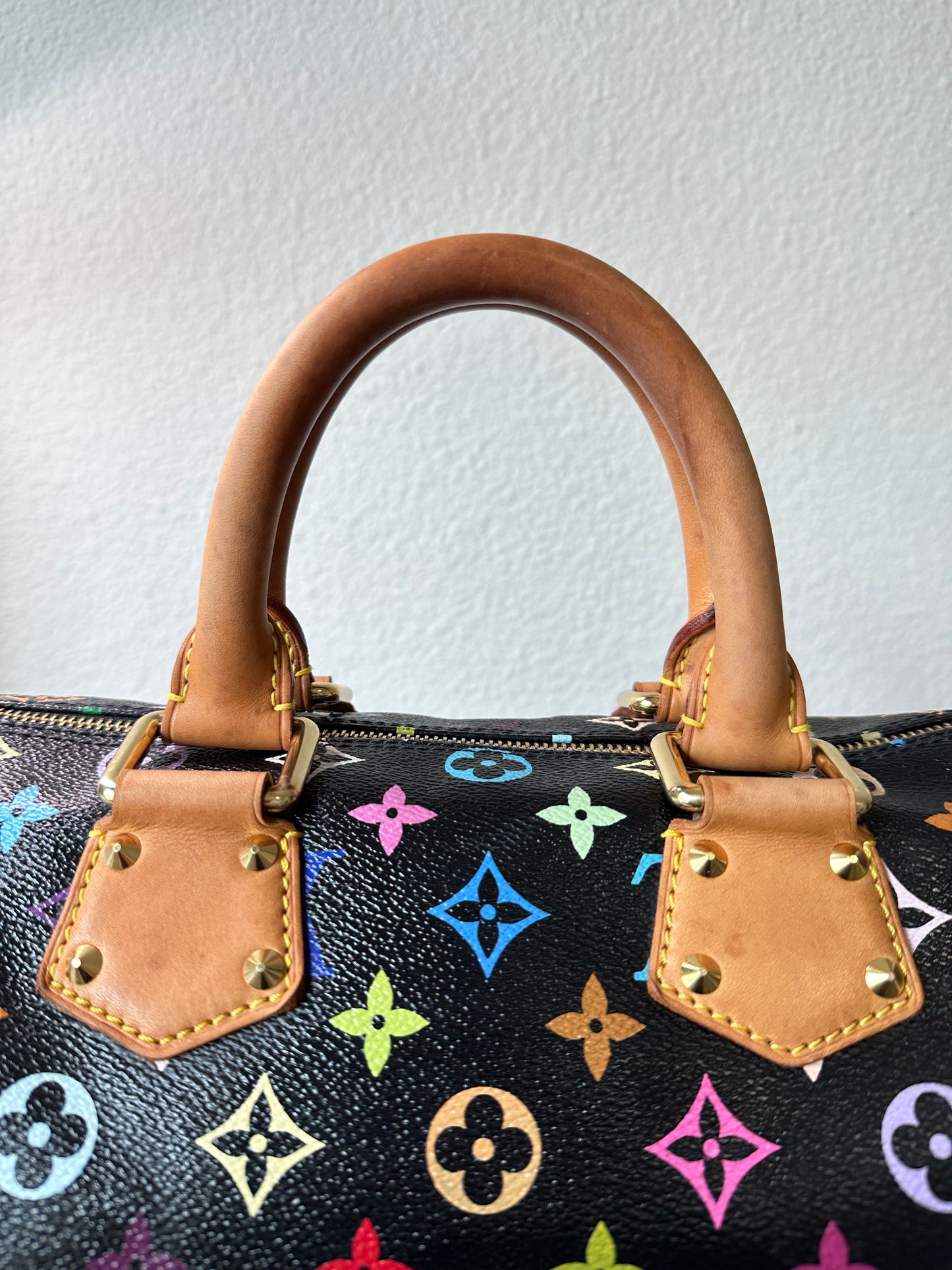Pre-owned Authentic Louis Vuitton Speedy 30 Monogram Multicolor Black Handbag