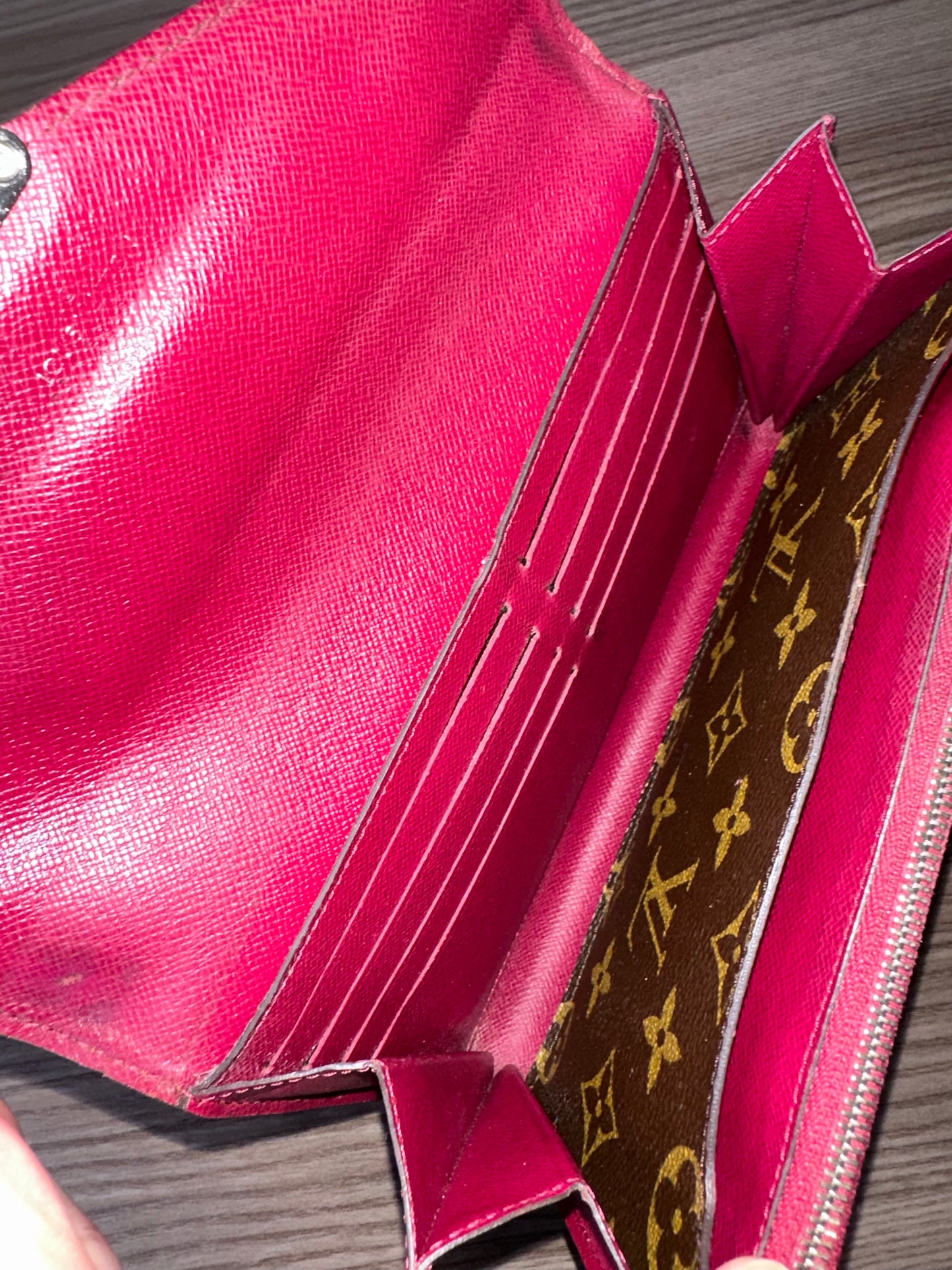 Pre-owned Louis Vuitton Portefeuille Monogram Marie Rose Initial Mark Long Wallet