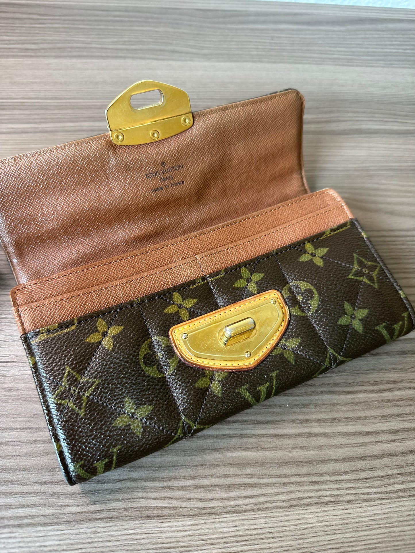 Pre-owned Louis Vuitton Portefeuille Sarah Etoile Monogram Long Wallet