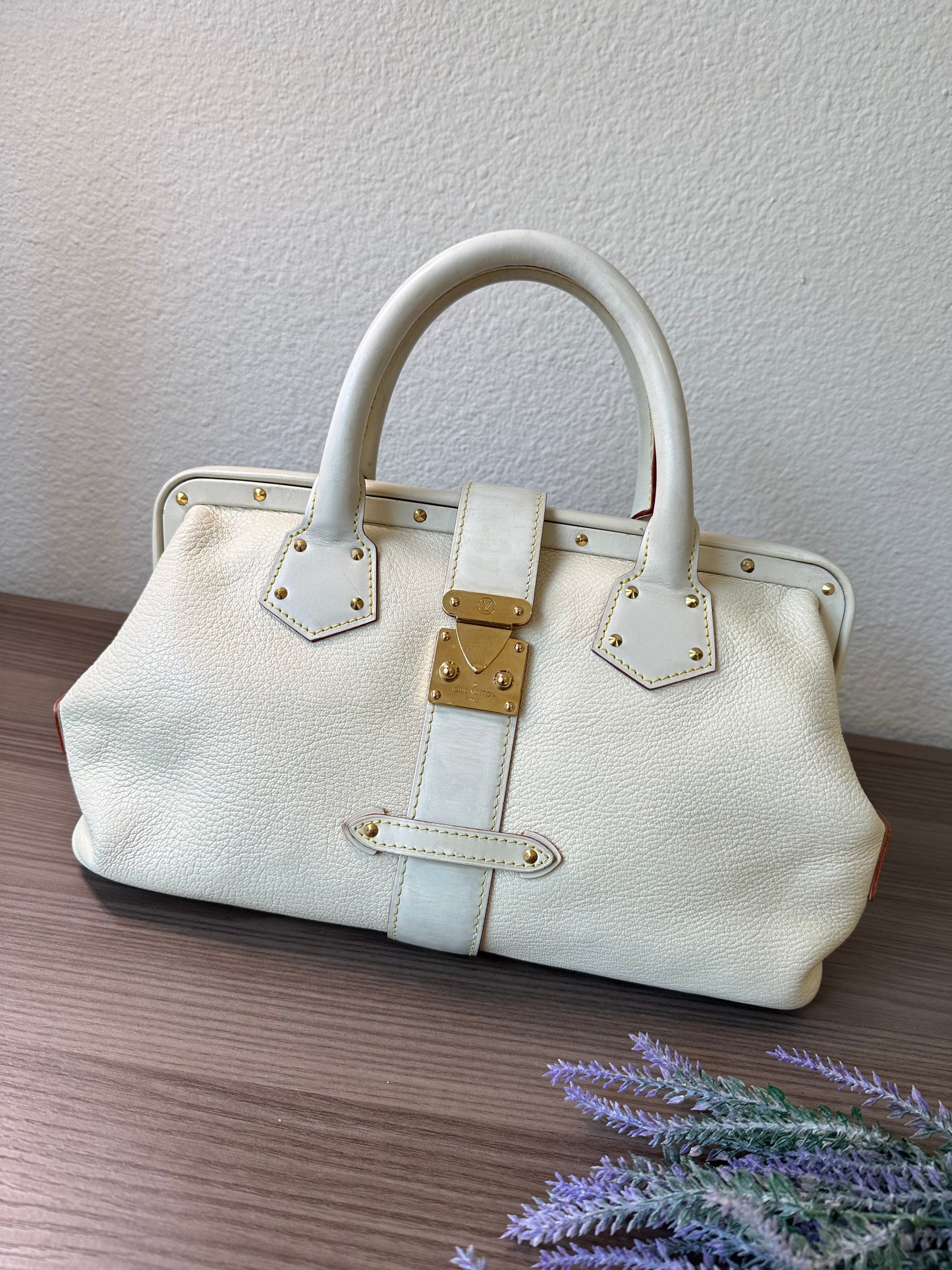 Pre-owned Louis Vuitton L'Ingenieux PM Blanc White Suhali Handbag