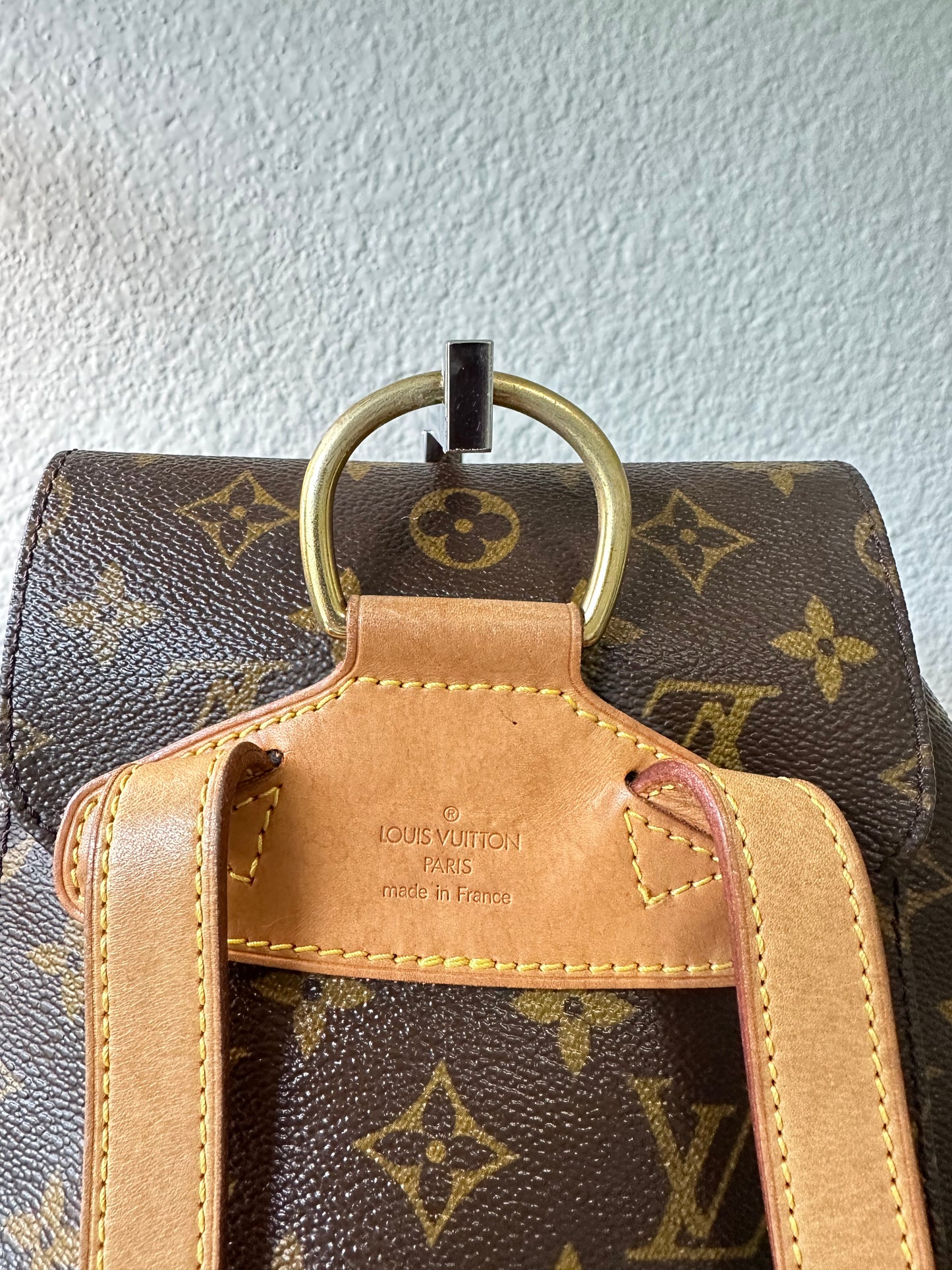 Pre-owned Authentic Louis Vuitton Montsouris MM Monogram Backpack Bag