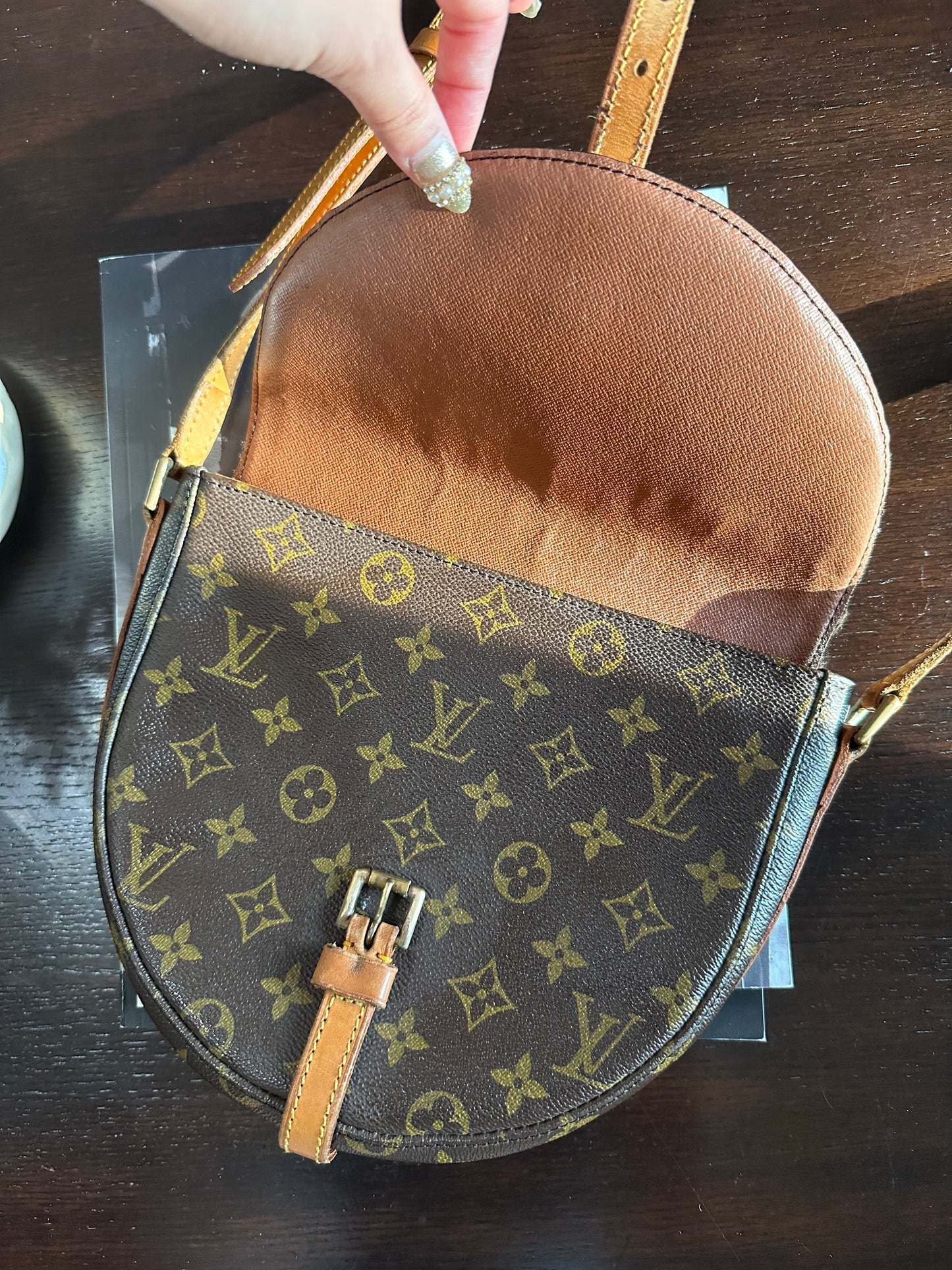 Pre-owned Authentic Louis Vuitton Chantilly MM Monogram Crossbody Bag