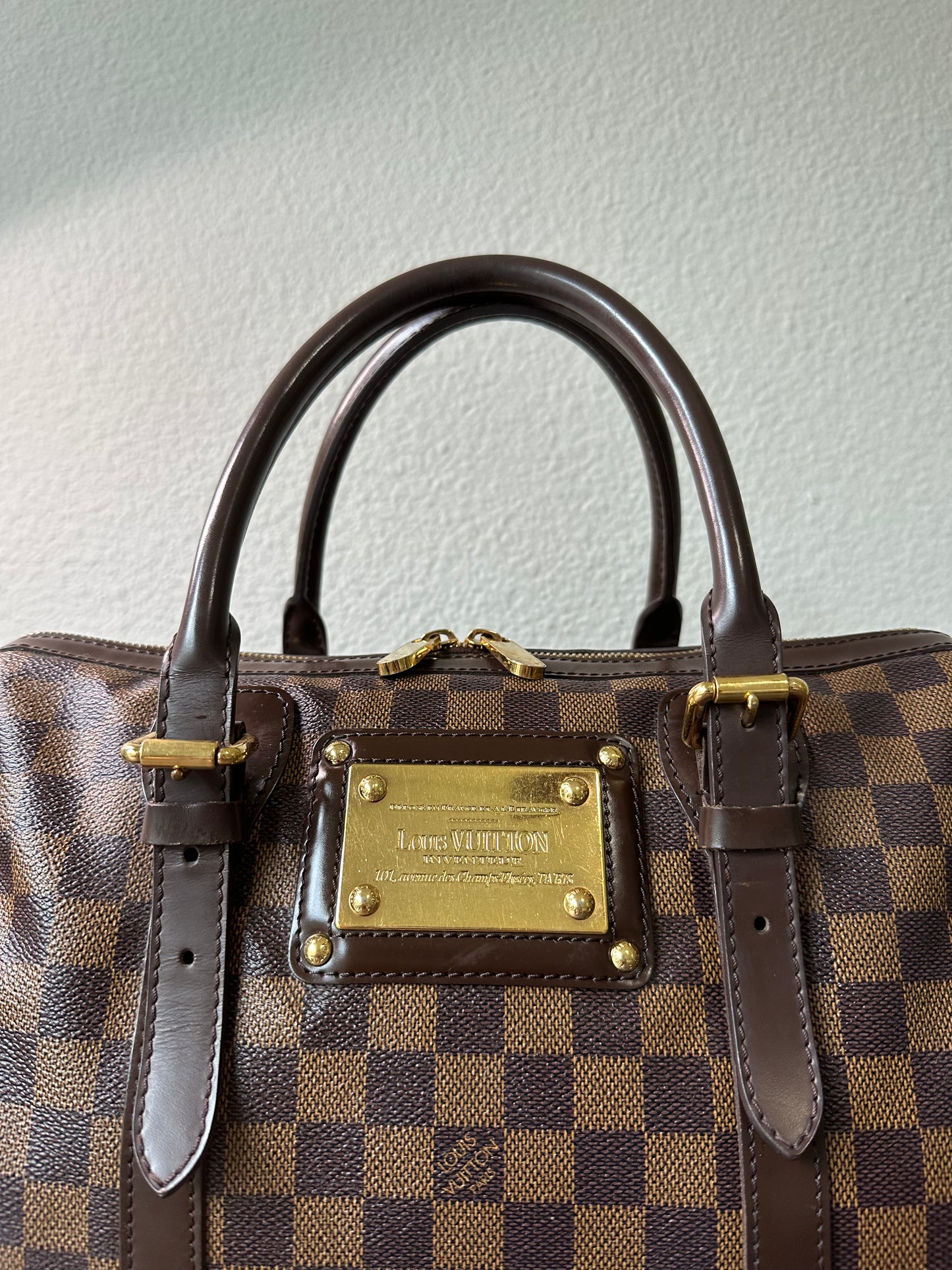 Pre-owned Authentic Louis Vuitton Berkeley Damier Ebene Handbag