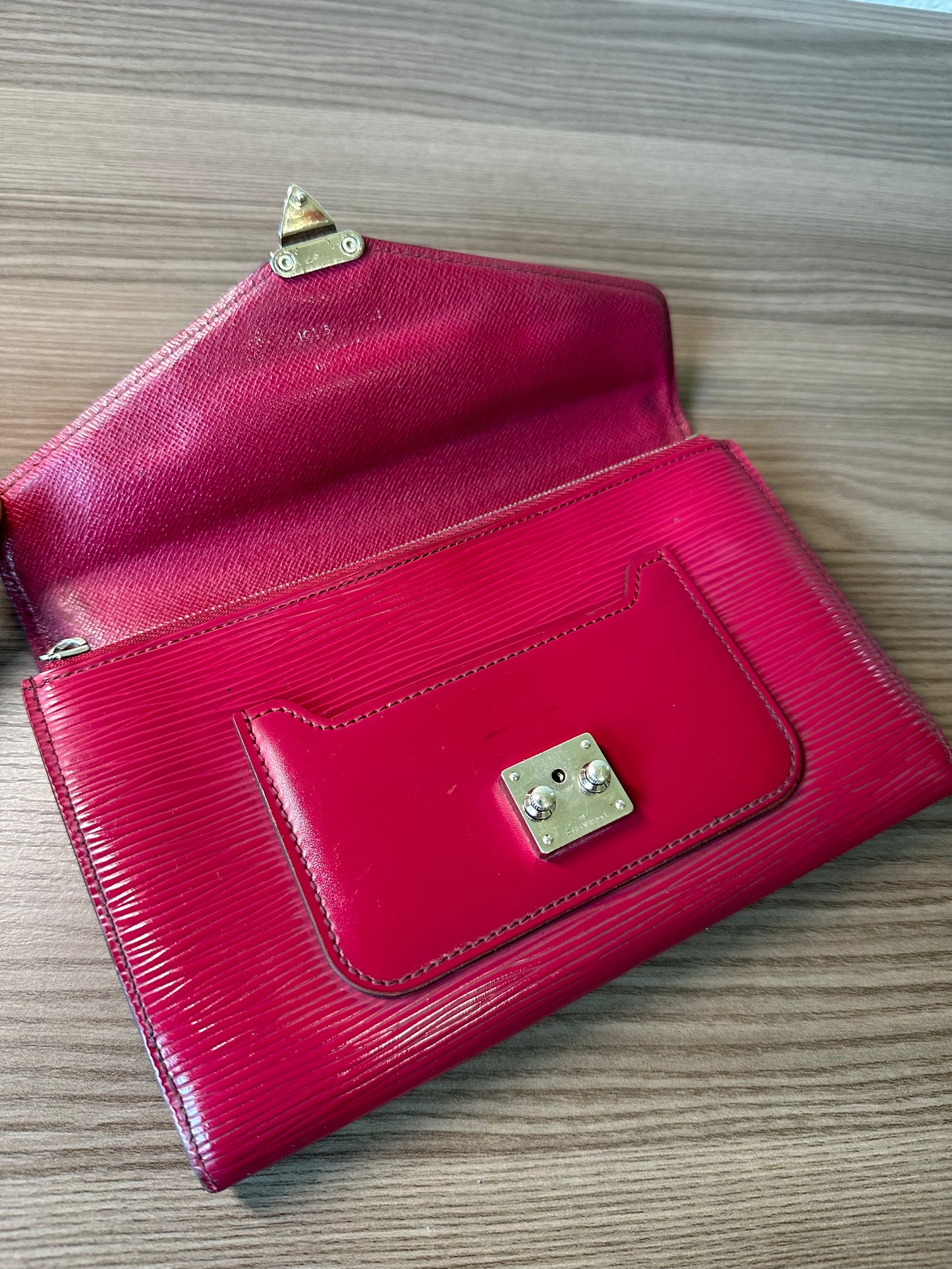 Pre-owned Louis Vuitton Portefeuille Monogram Marie Rose Initial Mark Long Wallet