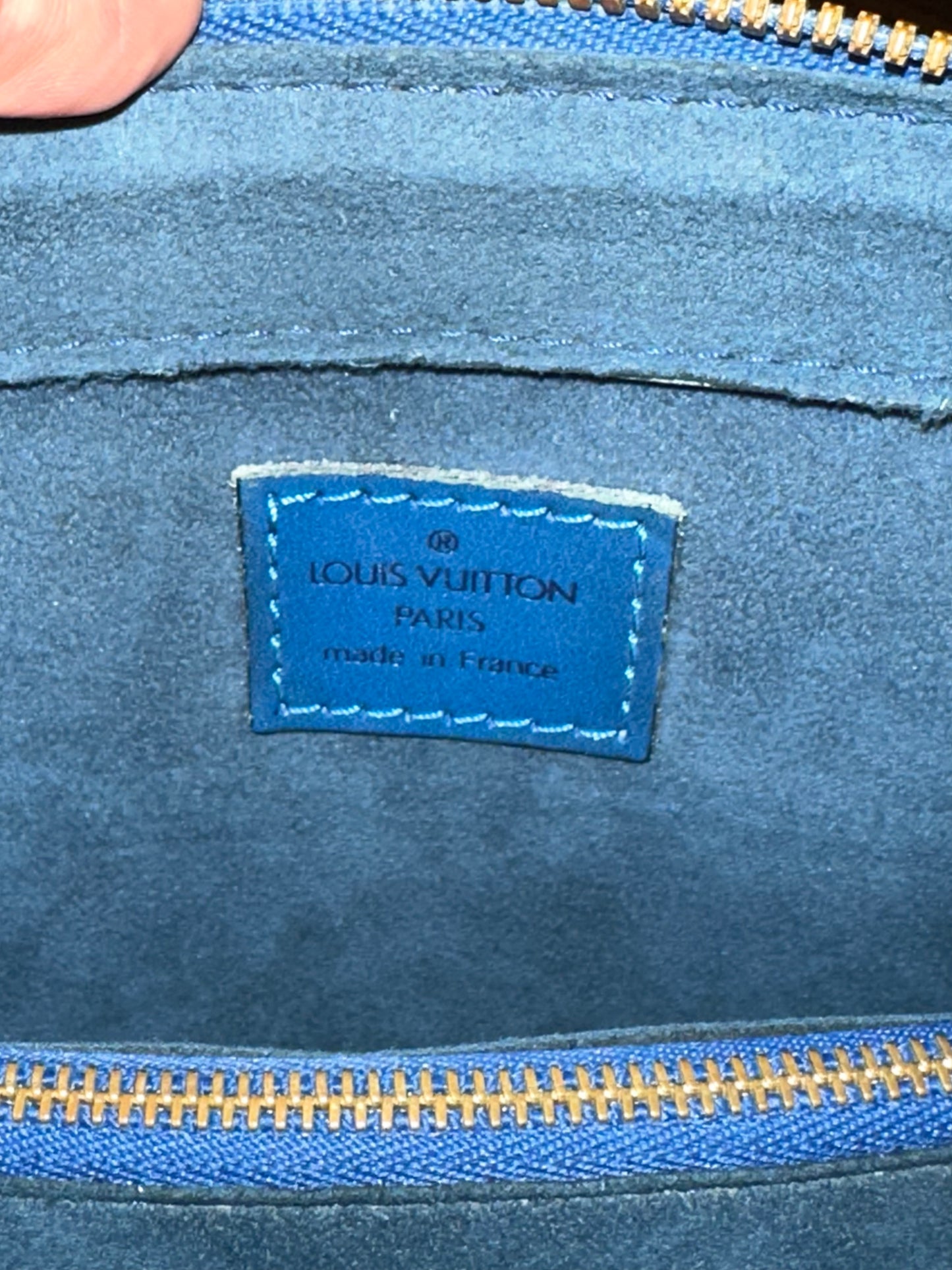 Pre-owned Louis Vuitton Pont Neuf Epi Blue Handbag