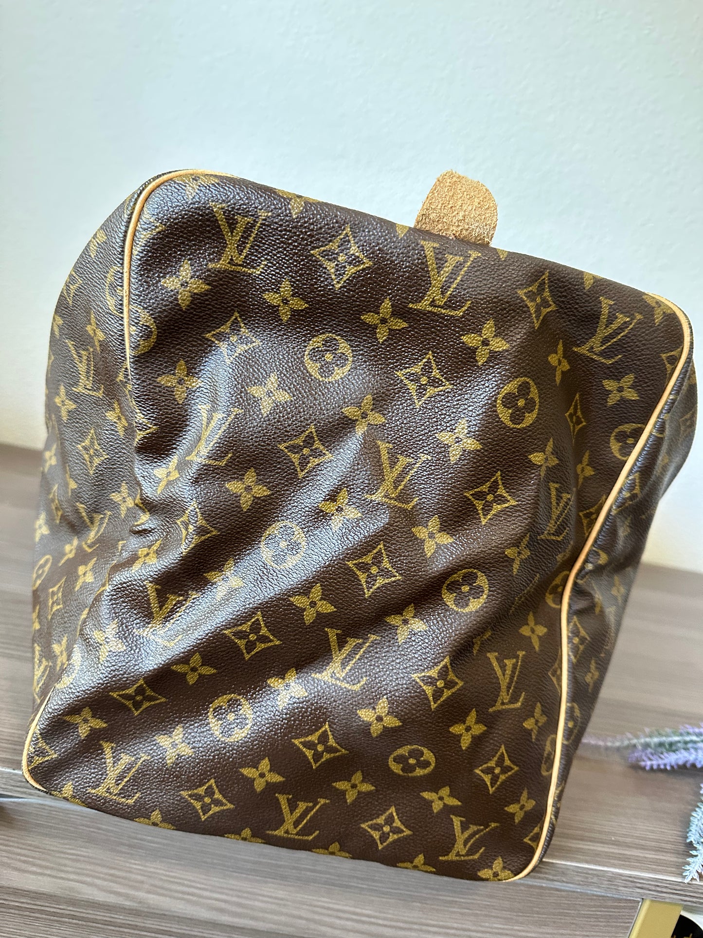 Pre-owned Authentic Louis Vuitton Sac Souple 55 Monogram Travel Duffle bag