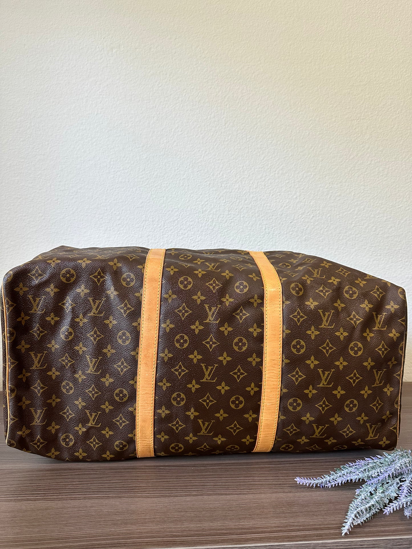 Pre-owned Authentic Louis Vuitton Sac Souple 55 Monogram Travel Duffle bag