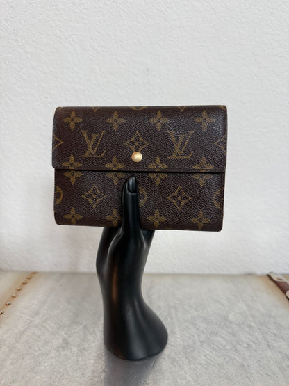 Pre-owned Authentic Louis Vuitton Porte Tresor Etui Papier Monogram Trifold Wallet
