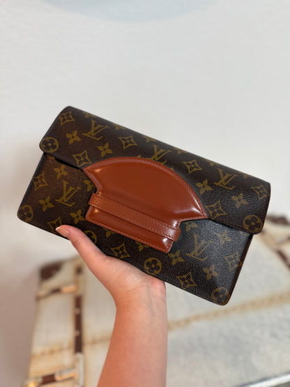 Pre-owned Authentic Louis Vuitton Vintage Chaillot Monogram Canvas Clutch Handbag