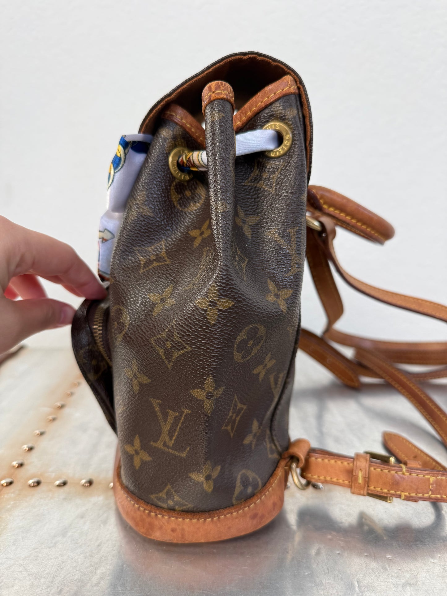 Pre-owned Authentic Louis Vuitton Montsouris Mini Monogram Backpack
