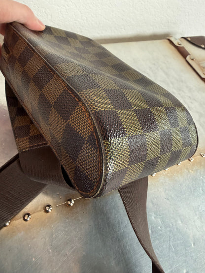 Pre-owned Authentic Louis Vuitton Damier Ebene Geronimos Body Bag