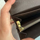 Pre-owned Authentic Louis Vuitton Portefeuille Sarah Damier Ebene Long Wallet