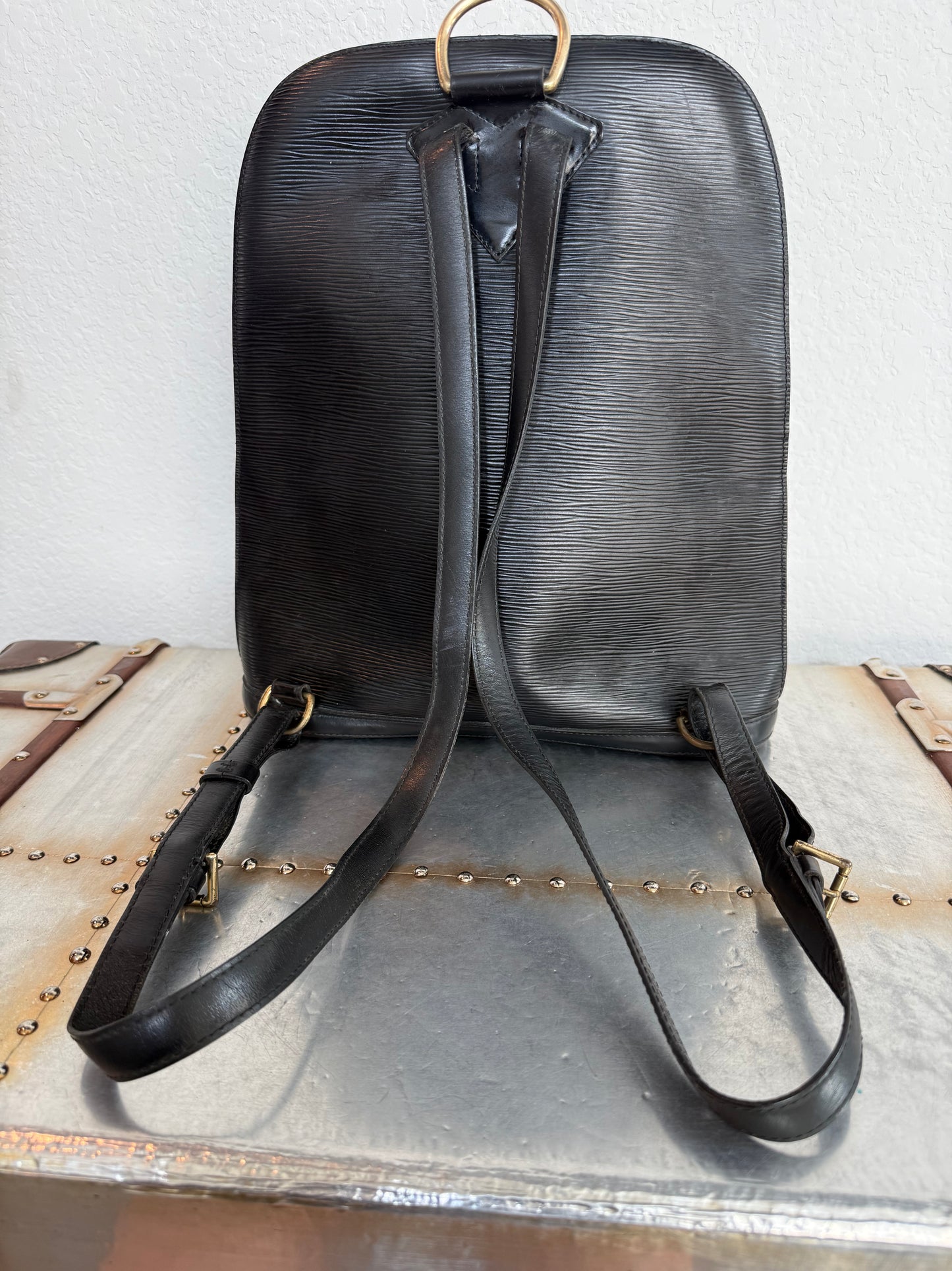 Pre-owned Authentic Louis Vuitton Gobelins Epi Black Backpack