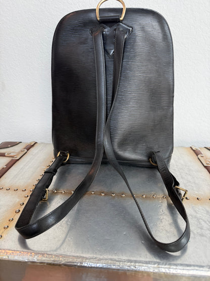 Pre-owned Authentic Louis Vuitton Gobelins Epi Black Backpack