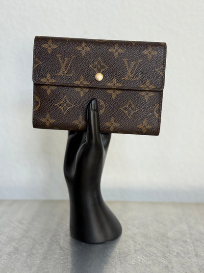 Pre-owned Authentic Louis Vuitton Porte Tresor Etui Papier Monogram Trifold Wallet