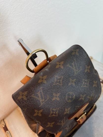 Pre-owned Authentic Louis Vuitton Montsouris MM Monogram Backpack