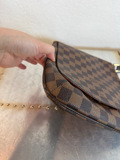 Pre-owned Authentic Louis Vuitton Musette Salsa PM Long Strap Damier Ebene Shoulder Bag